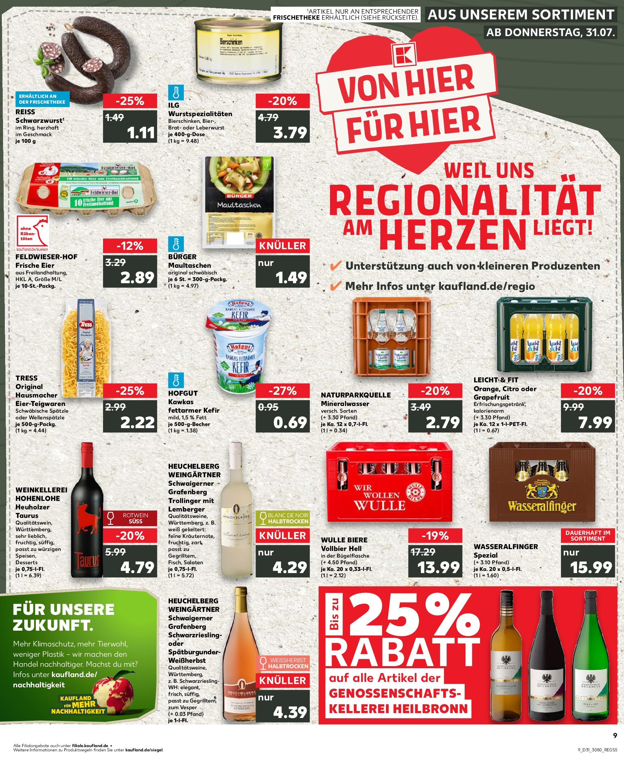 Prospekt Kaufland ab 31.07.2025 » Angebote und Werbung Online | Seite: 9 Prospekt Kaufland ab 31.07.2025 » Angebote Online zum Blättern | Seite: 9