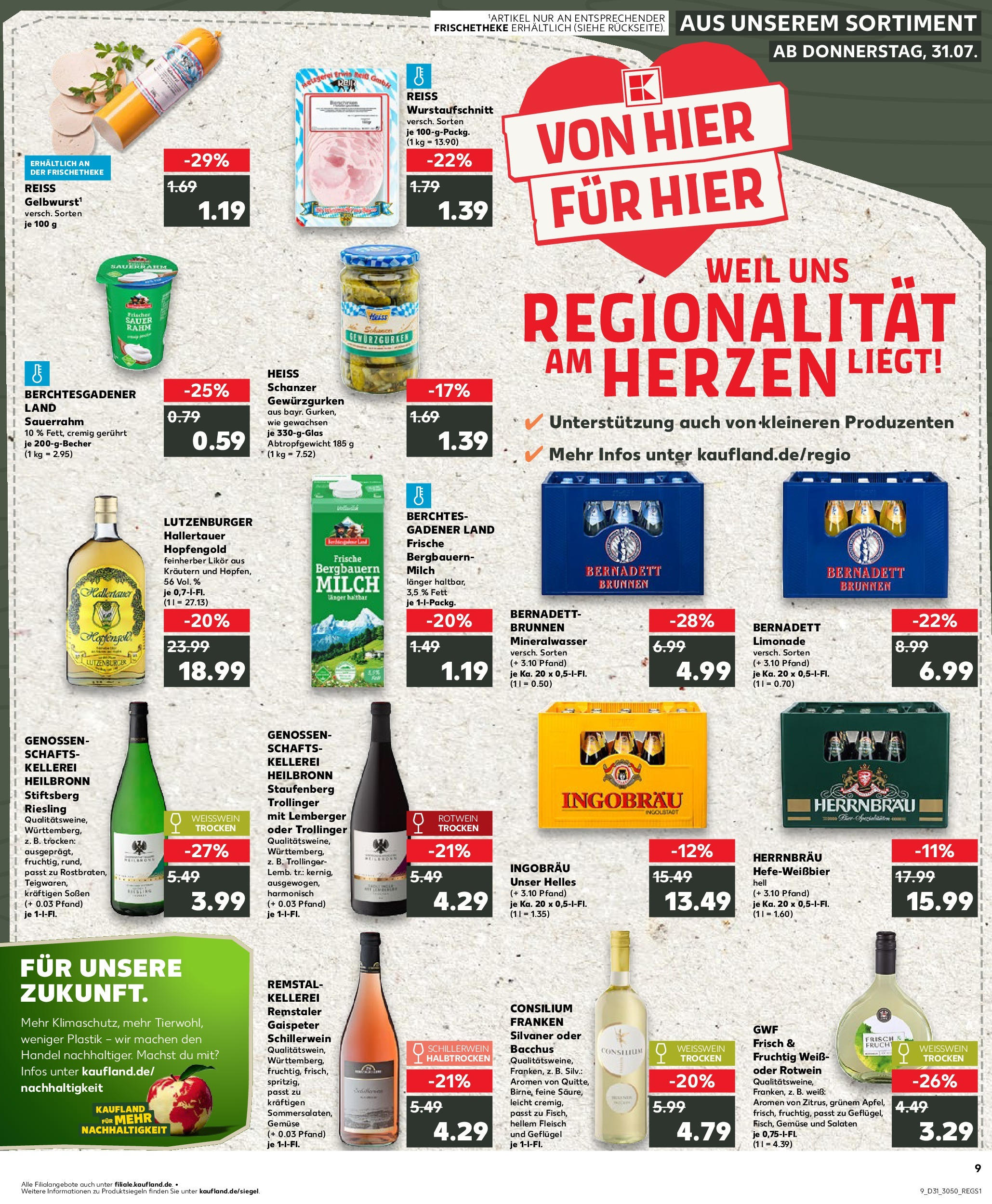 Prospekt Kaufland ab 31.07.2025 » Angebote und Werbung Online | Seite: 9 | Produkte: Milch, Limonade, Mineralwasser, Fleisch Prospekt Kaufland ab 31.07.2025 » Angebote Online zum Blättern | Seite: 9 | Produkte: Milch, Limonade, Mineralwasser, Fleisch