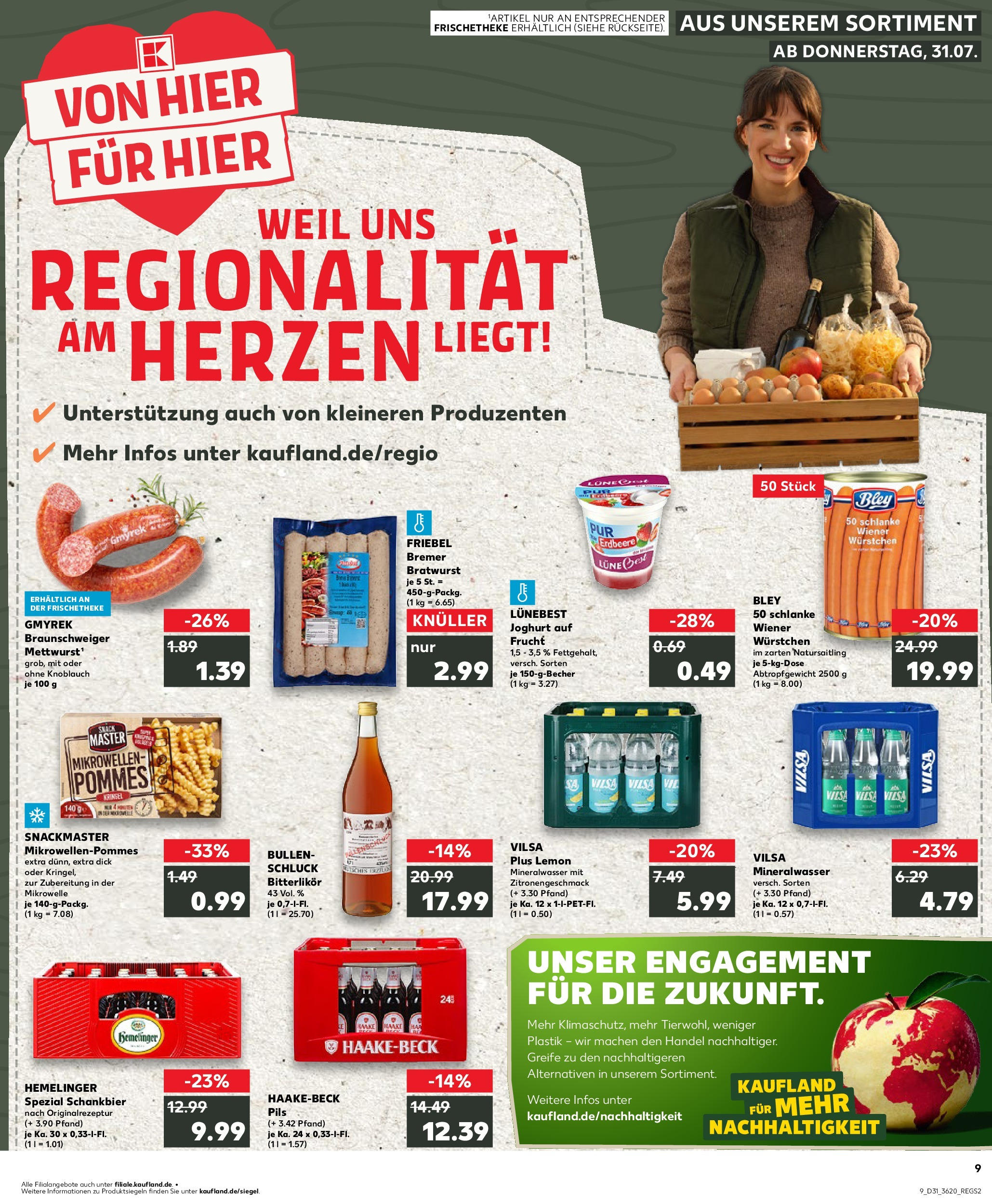 Prospekt Kaufland ab 31.07.2025 » Angebote und Werbung Online | Seite: 9 Prospekt Kaufland ab 31.07.2025 » Angebote Online zum Blättern | Seite: 9