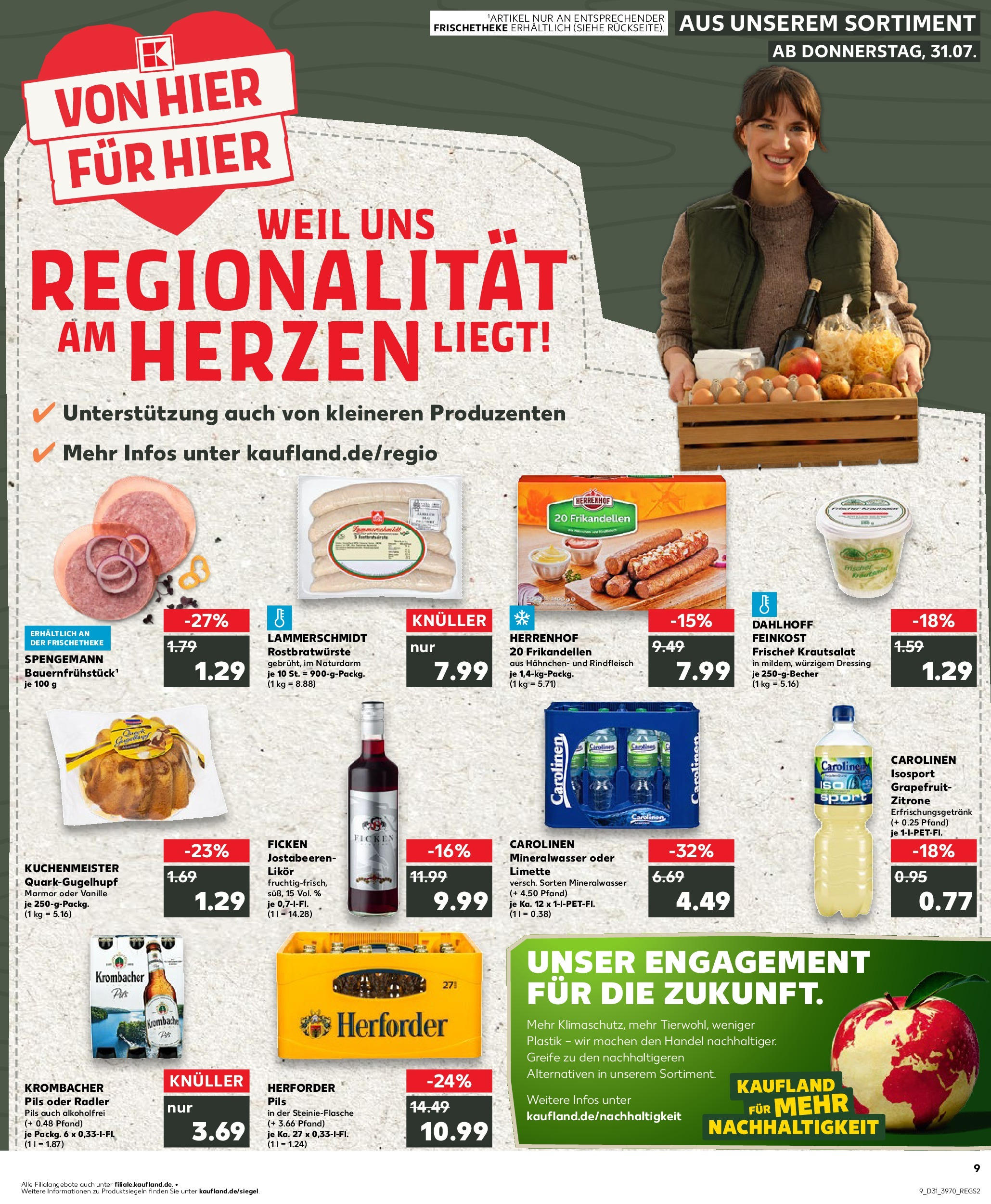 Prospekt Kaufland ab 31.07.2025 » Angebote und Werbung Online | Seite: 9 | Produkte: Likör, Dressing, Radler, Krombacher Prospekt Kaufland ab 31.07.2025 » Angebote Online zum Blättern | Seite: 9 | Produkte: Likör, Dressing, Radler, Krombacher