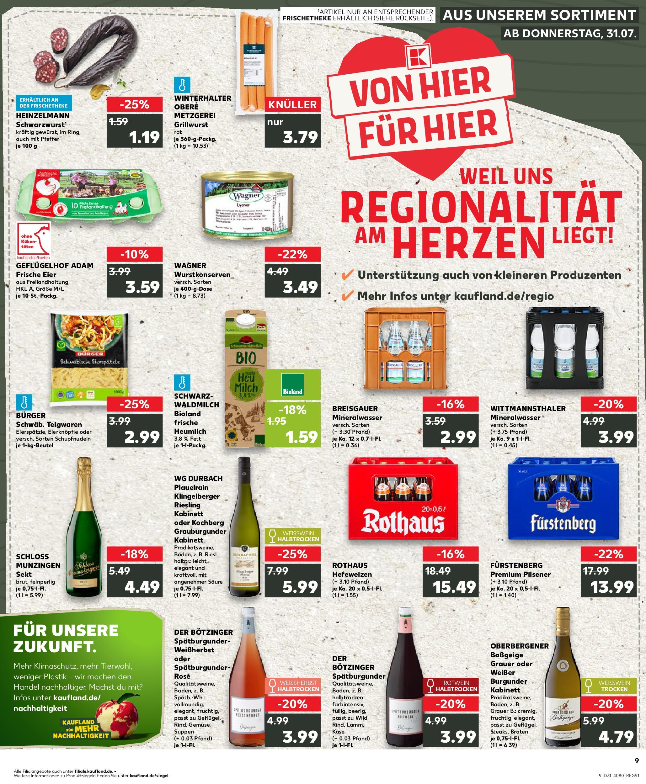 Prospekt Kaufland ab 31.07.2025 » Angebote und Werbung Online | Seite: 9 | Produkte: Milch, Käse, Sekt, Pfeffer Prospekt Kaufland ab 31.07.2025 » Angebote Online zum Blättern | Seite: 9 | Produkte: Milch, Käse, Sekt, Pfeffer