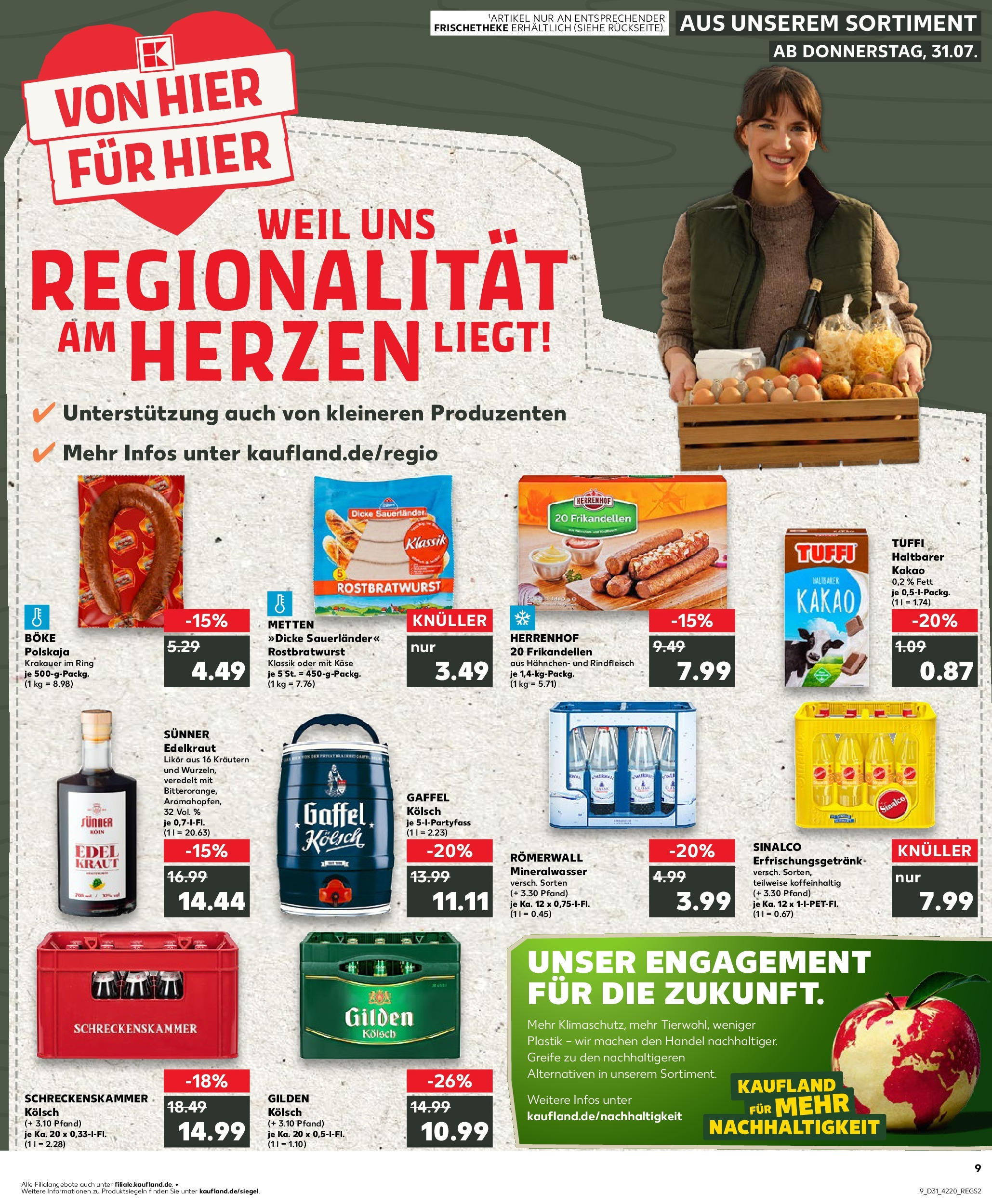 Prospekt Kaufland ab 31.07.2025 » Angebote und Werbung Online | Seite: 9 Prospekt Kaufland ab 31.07.2025 » Angebote Online zum Blättern | Seite: 9