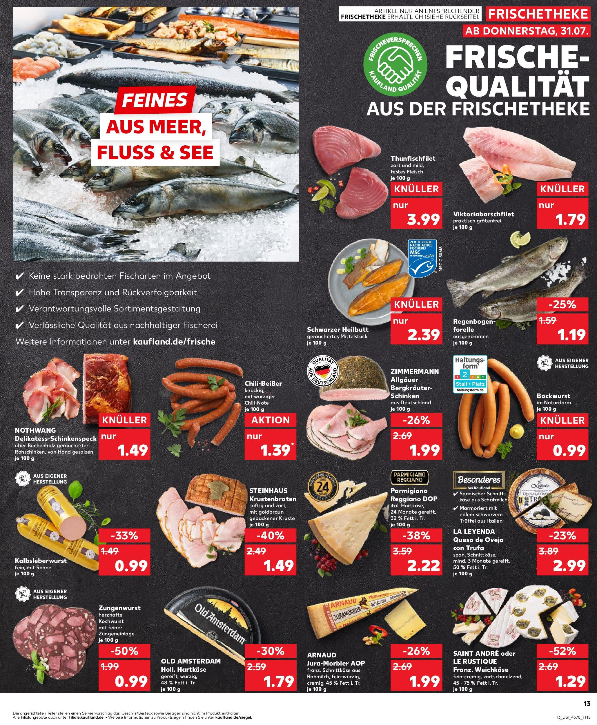 Prospekt Kaufland ab 31.07.2025 » Angebote und Werbung Online | Seite: 13 | Produkte: Bockwurst, Käse, Chili, Fleisch Prospekt Kaufland ab 31.07.2025 » Angebote Online zum Blättern | Seite: 13 | Produkte: Bockwurst, Käse, Chili, Fleisch