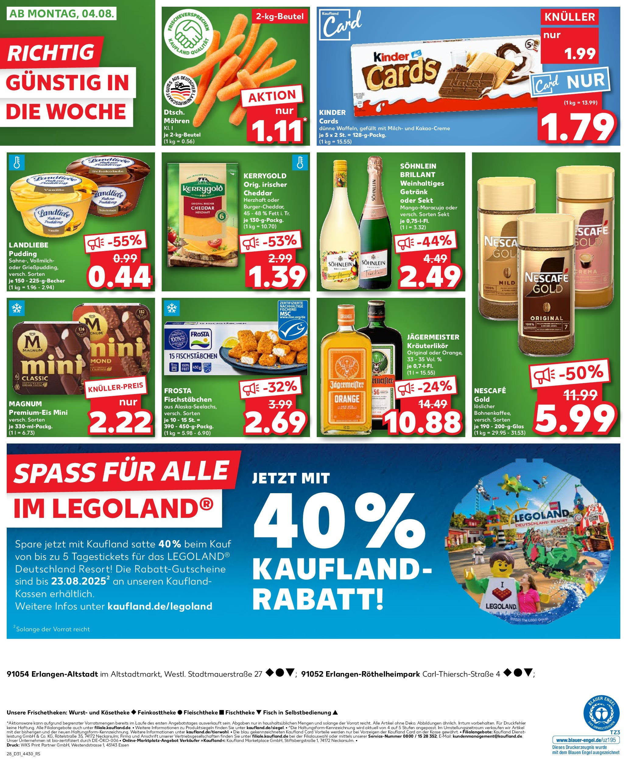 Prospekt Kaufland ab 31.07.2025 » Angebote Online zum Blättern | Seite: 28 | Produkte: Frosta, Mohren, Fisch, Wurst