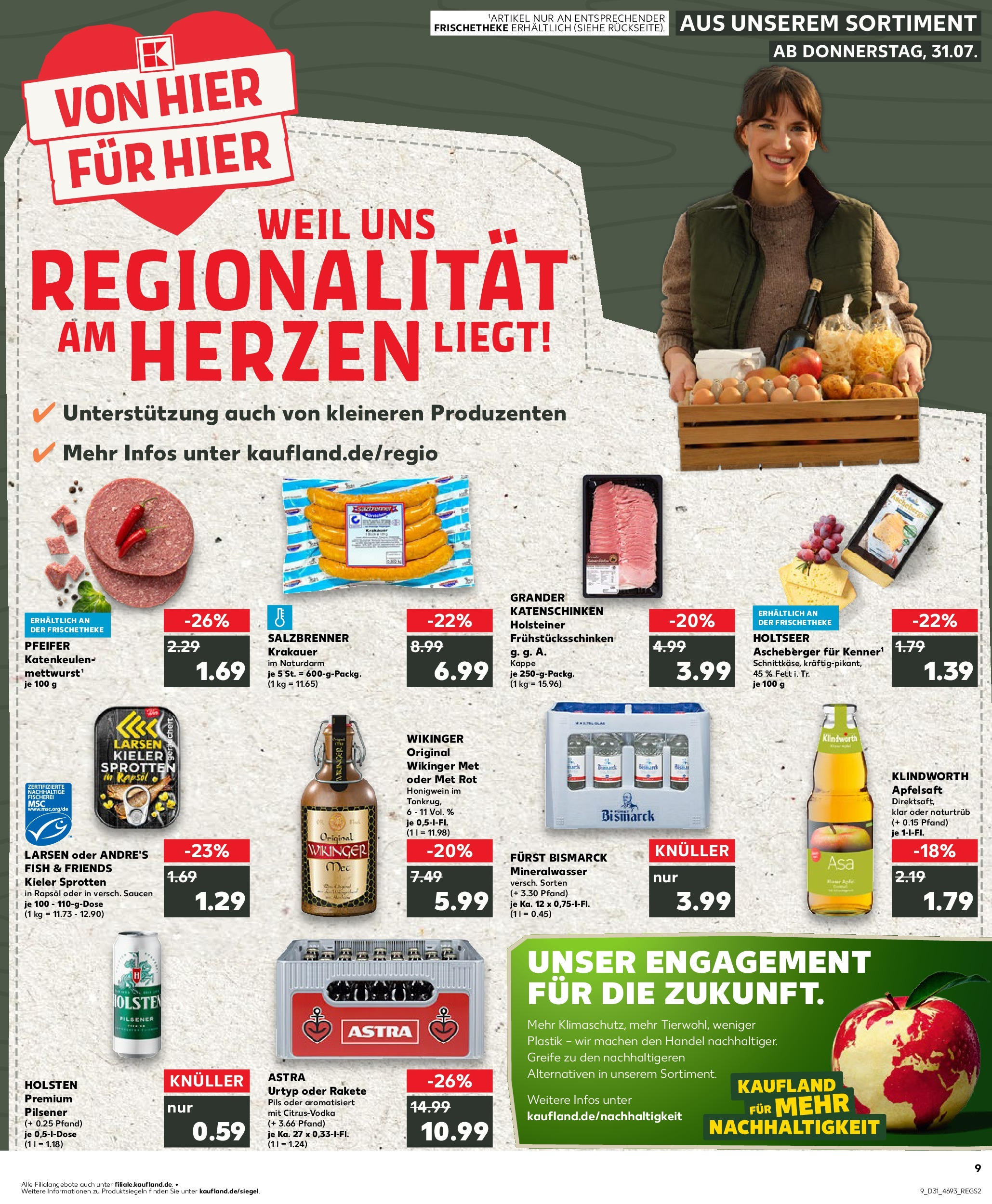 Prospekt Kaufland ab 31.07.2025 » Angebote und Werbung Online | Seite: 9 | Produkte: Rapsöl, Pils, Astra, Apfelsaft Prospekt Kaufland ab 31.07.2025 » Angebote Online zum Blättern | Seite: 9 | Produkte: Rapsöl, Pils, Astra, Apfelsaft