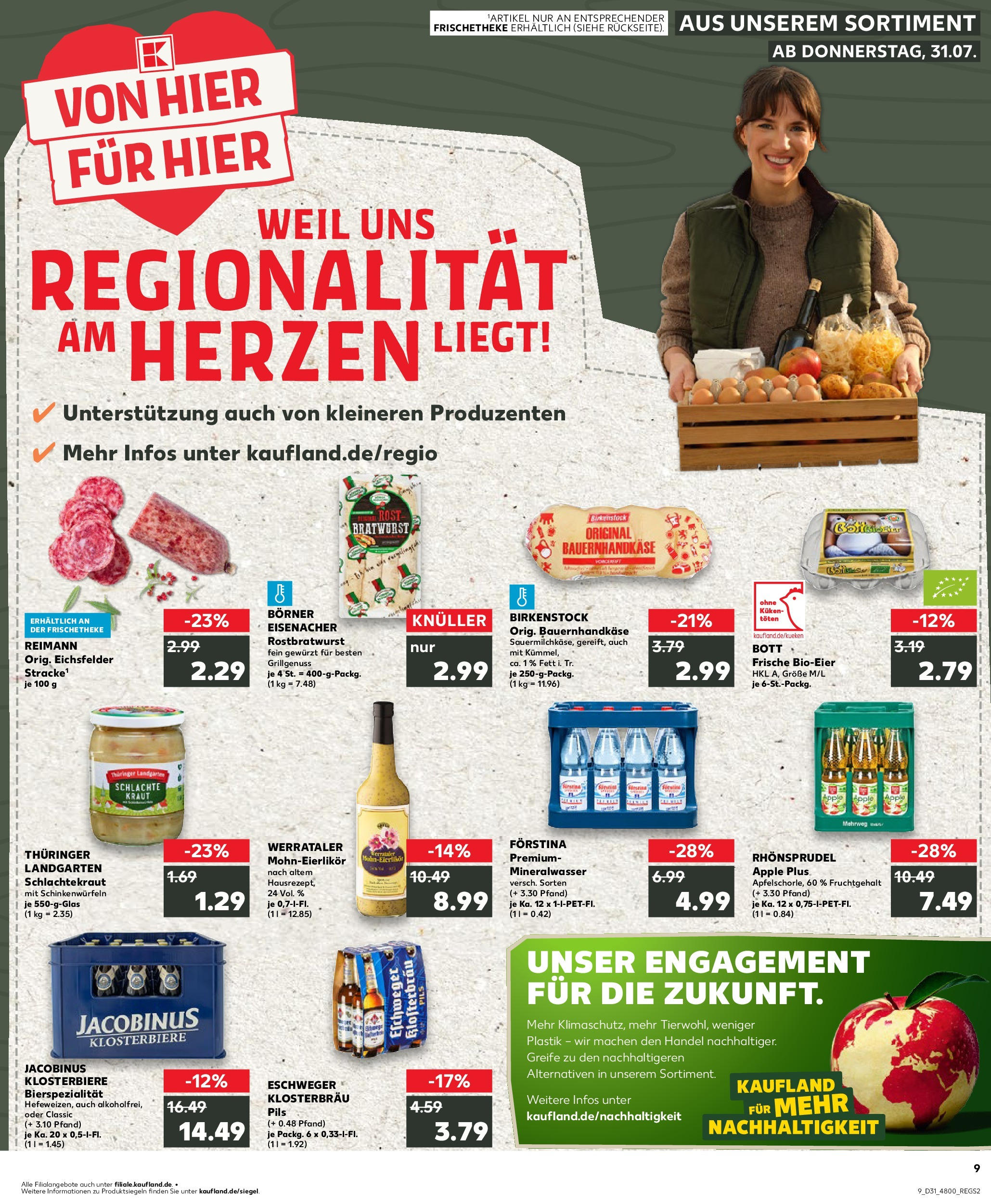 Prospekt Kaufland ab 31.07.2025 » Angebote und Werbung Online | Seite: 9 | Produkte: Pils, Mineralwasser, Apple, Rhonsprudel Prospekt Kaufland ab 31.07.2025 » Angebote Online zum Blättern | Seite: 9 | Produkte: Pils, Mineralwasser, Apple, Rhonsprudel