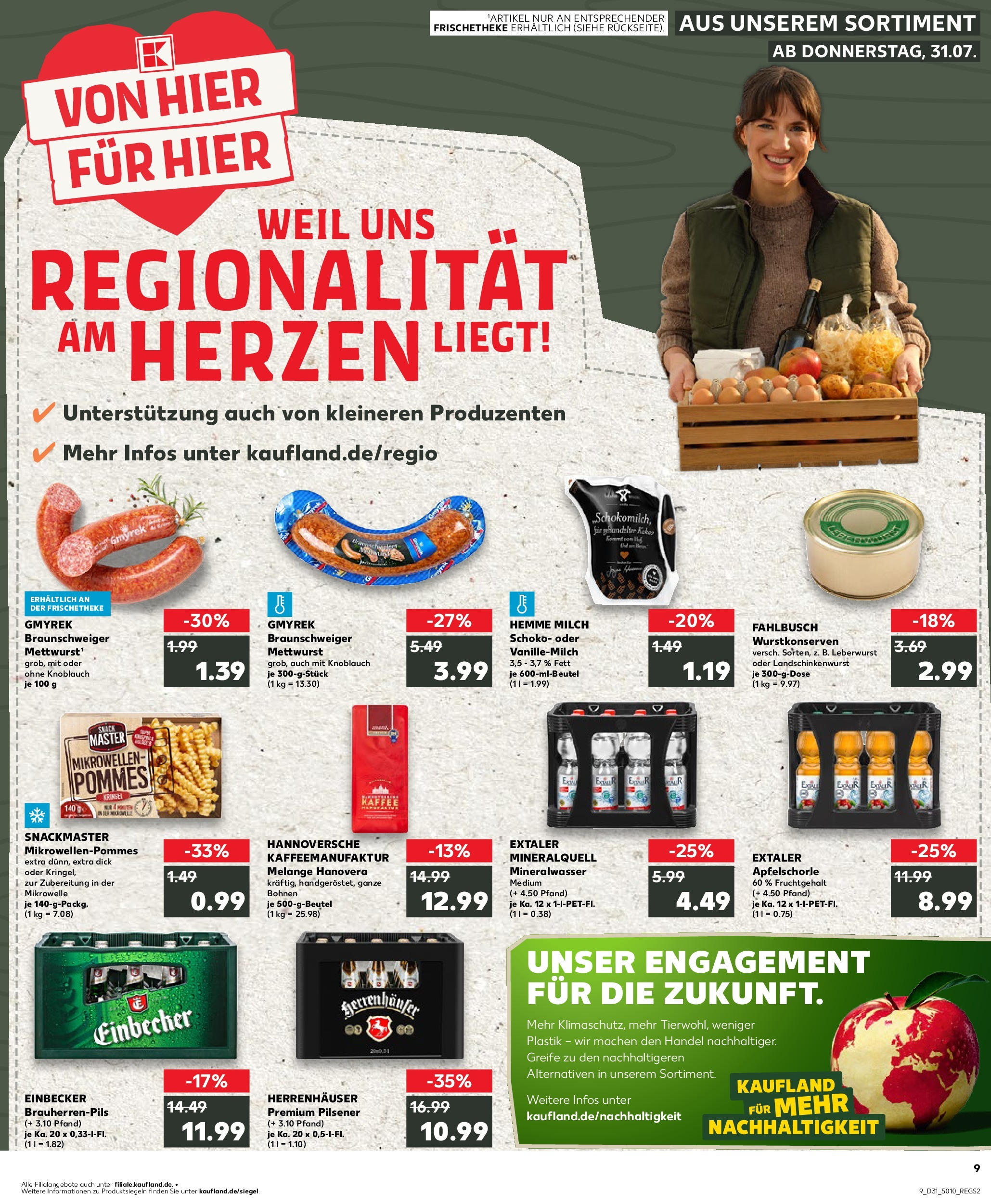 Prospekt Kaufland ab 31.07.2025 » Angebote und Werbung Online | Seite: 9 | Produkte: Mikrowelle, Pommes, Mineralwasser, Knoblauch Prospekt Kaufland ab 31.07.2025 » Angebote Online zum Blättern | Seite: 9 | Produkte: Mikrowelle, Pommes, Mineralwasser, Knoblauch