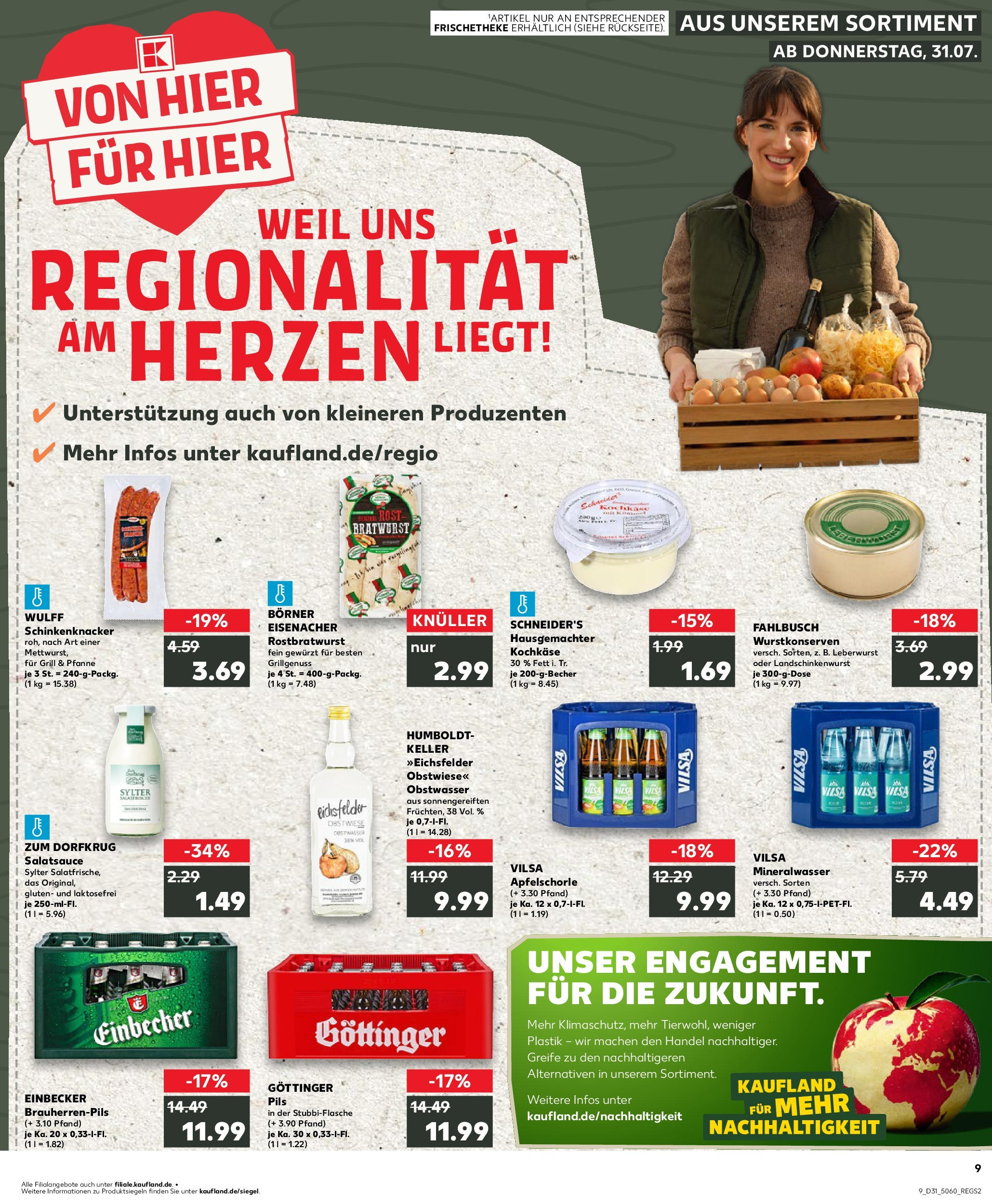 Prospekt Kaufland ab 31.07.2025 » Angebote und Werbung Online | Seite: 9 | Produkte: Grill, Pils, Bratwurst, Mineralwasser Prospekt Kaufland ab 31.07.2025 » Angebote Online zum Blättern | Seite: 9 | Produkte: Grill, Pils, Bratwurst, Mineralwasser