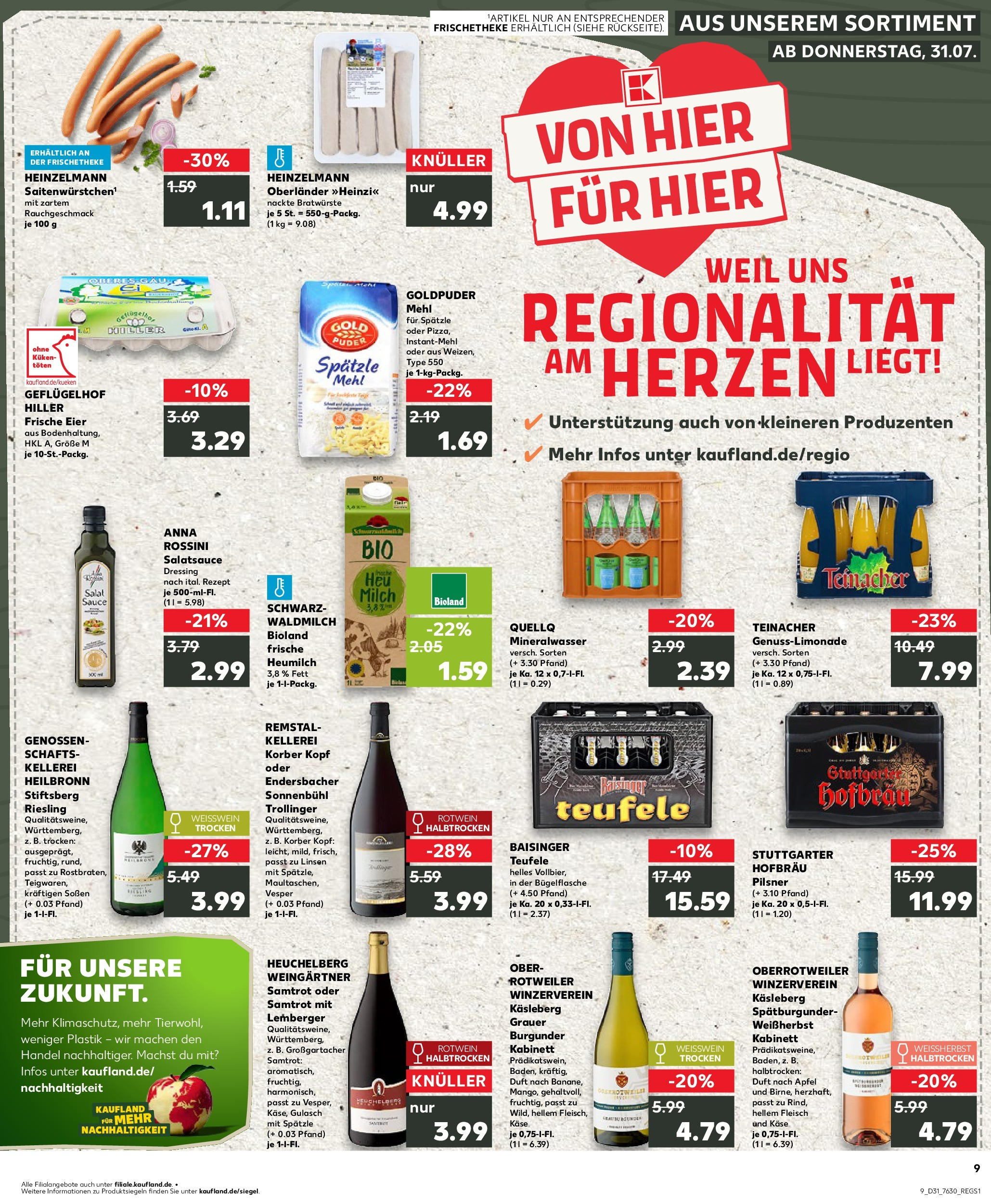 Prospekt Kaufland ab 31.07.2025 » Angebote und Werbung Online | Seite: 9 | Produkte: Mehl, Käse, Duft, Gulasch Prospekt Kaufland ab 31.07.2025 » Angebote Online zum Blättern | Seite: 9 | Produkte: Mehl, Käse, Duft, Gulasch