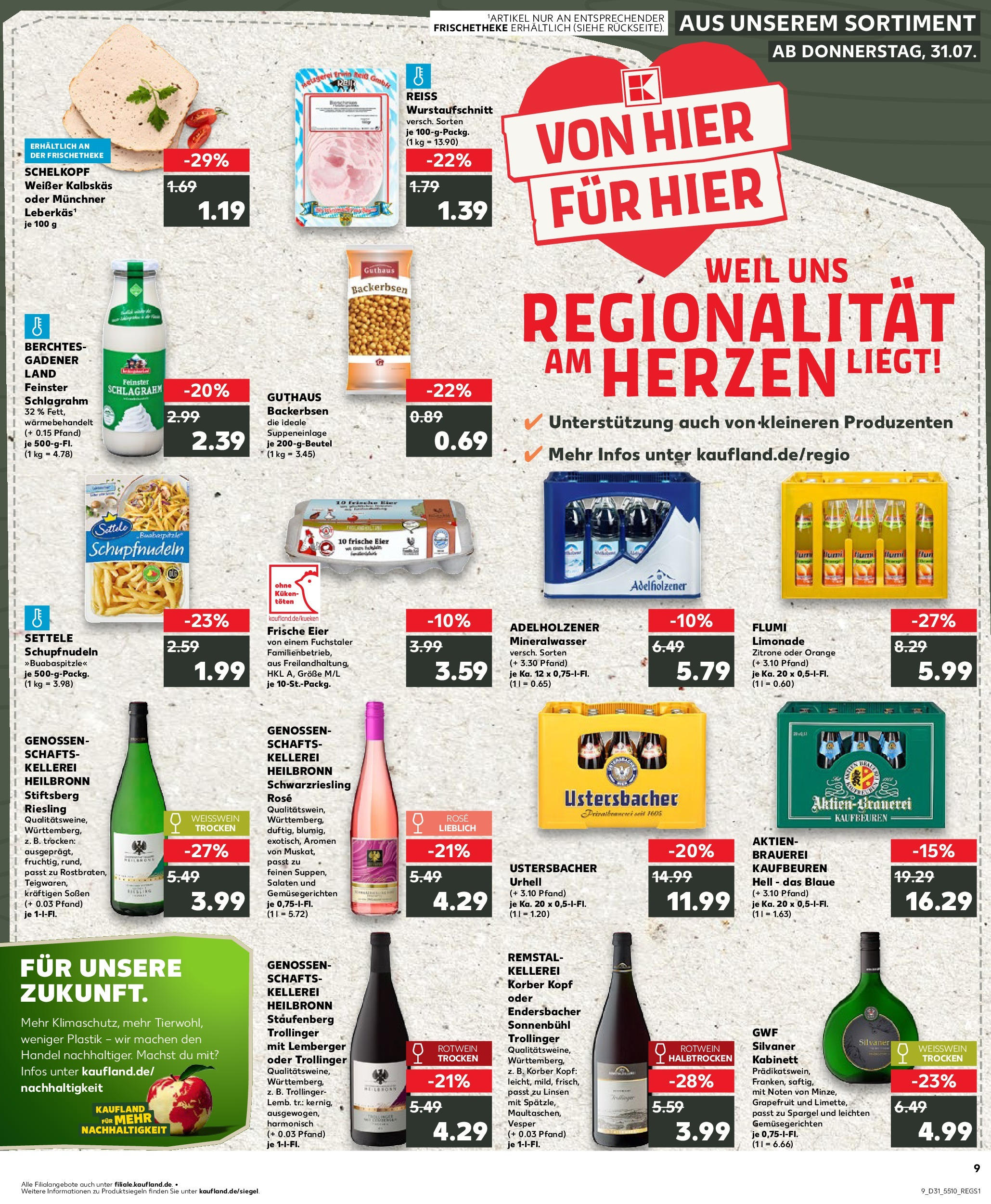 Prospekt Kaufland ab 31.07.2025 » Angebote Online zum Blättern | Seite: 9 | Produkte: Eier, Mineralwasser, Grapefruit, Zitrone