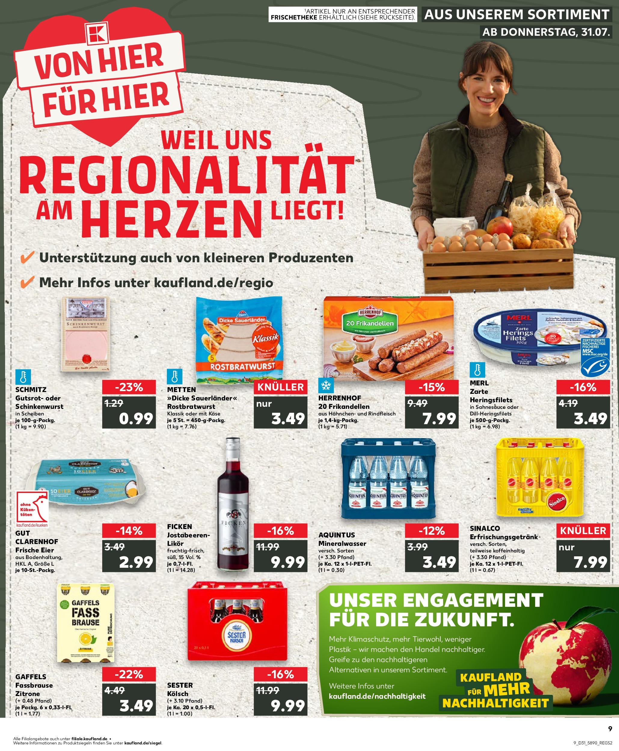 Prospekt Kaufland ab 31.07.2025 » Angebote und Werbung Online | Seite: 9 | Produkte: Hahnchen, Eier, Zitrone, Rindfleisch Prospekt Kaufland ab 31.07.2025 » Angebote Online zum Blättern | Seite: 9 | Produkte: Hahnchen, Eier, Zitrone, Rindfleisch
