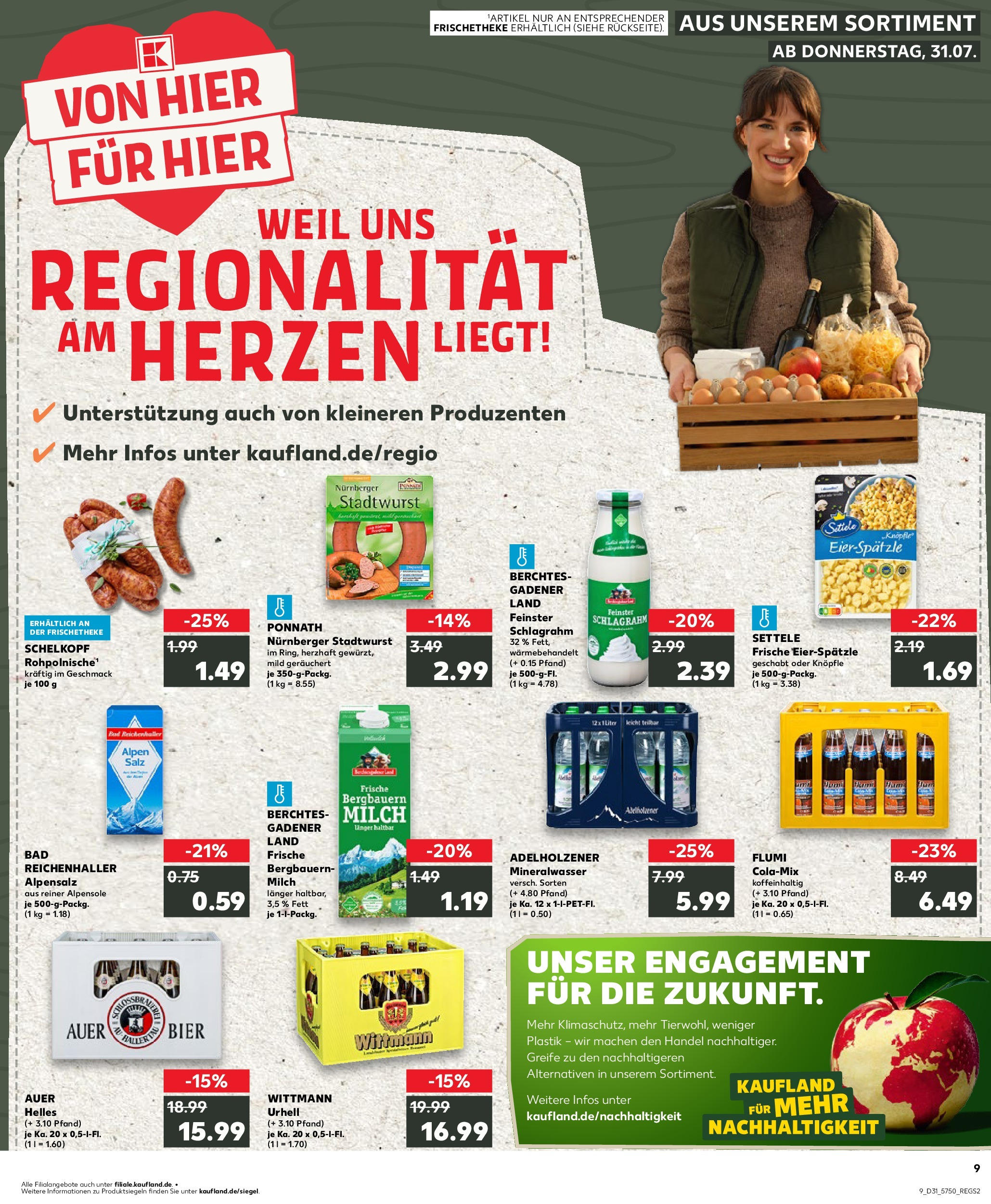 Prospekt Kaufland ab 31.07.2025 » Angebote und Werbung Online | Seite: 9 Prospekt Kaufland ab 31.07.2025 » Angebote Online zum Blättern | Seite: 9