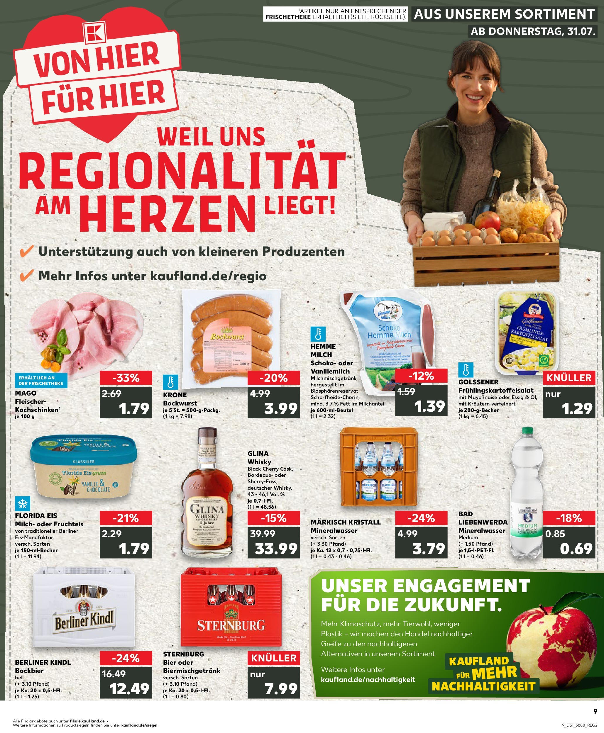 Prospekt Kaufland ab 31.07.2025 » Angebote und Werbung Online | Seite: 9 | Produkte: Berliner, Whisky, Bad, Whiskey Prospekt Kaufland ab 31.07.2025 » Angebote Online zum Blättern | Seite: 9 | Produkte: Berliner, Whisky, Bad, Whiskey