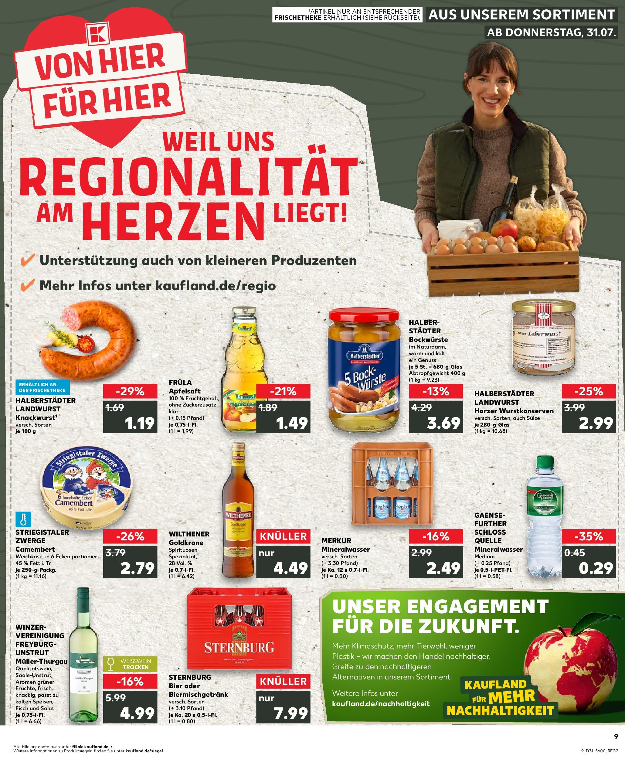 Prospekt Kaufland ab 30.07.2025 » Angebote und Werbung Online | Seite: 9 | Produkte: Wilthener, Weißwein, Apfelsaft, Fisch Prospekt Kaufland ab 30.07.2025 » Angebote Online zum Blättern | Seite: 9 | Produkte: Wilthener, Weißwein, Apfelsaft, Fisch