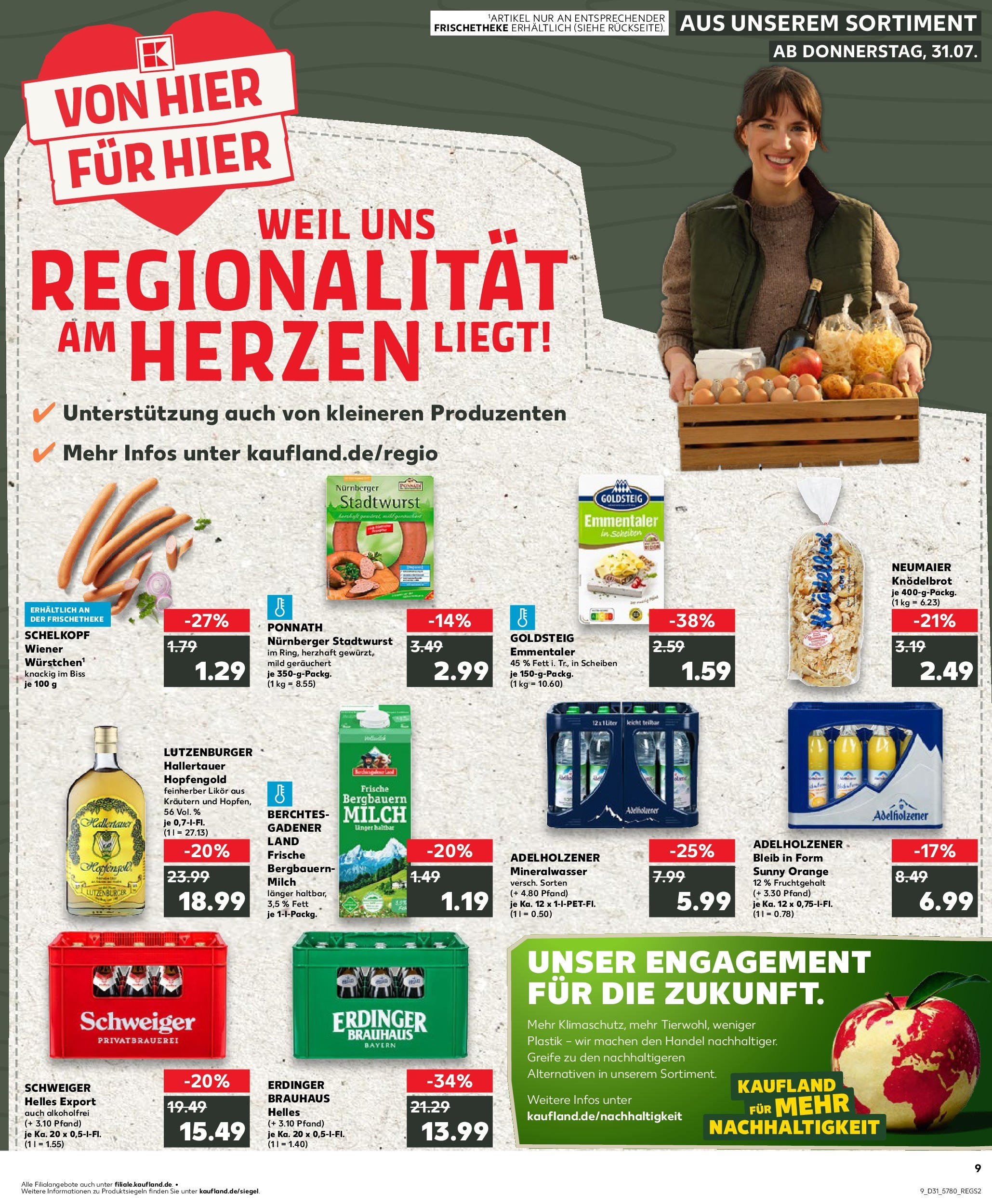 Prospekt Kaufland ab 31.07.2025 » Angebote und Werbung Online | Seite: 9 Prospekt Kaufland ab 31.07.2025 » Angebote Online zum Blättern | Seite: 9