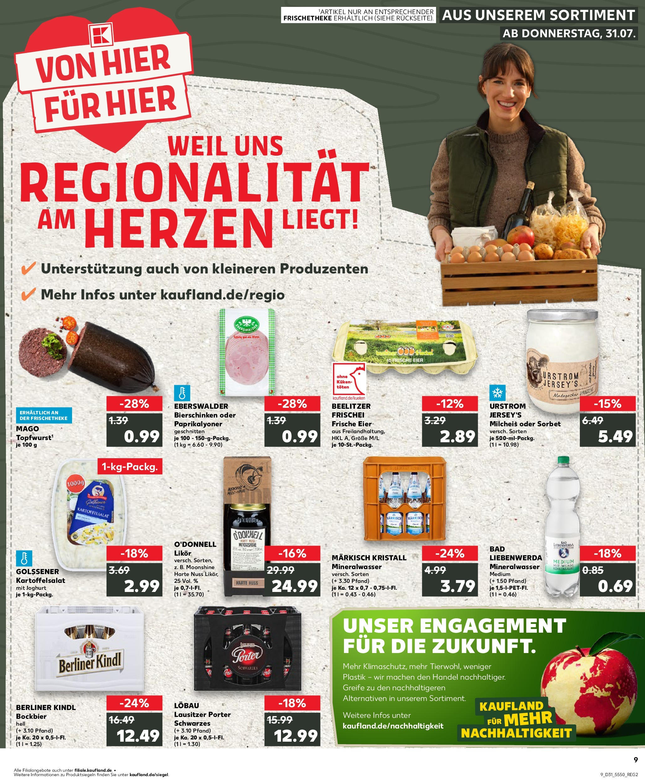 Prospekt Kaufland ab 31.07.2025 » Angebote und Werbung Online | Seite: 9 | Produkte: Eier, Likör, Bad, Mineralwasser Prospekt Kaufland ab 31.07.2025 » Angebote Online zum Blättern | Seite: 9 | Produkte: Eier, Likör, Bad, Mineralwasser