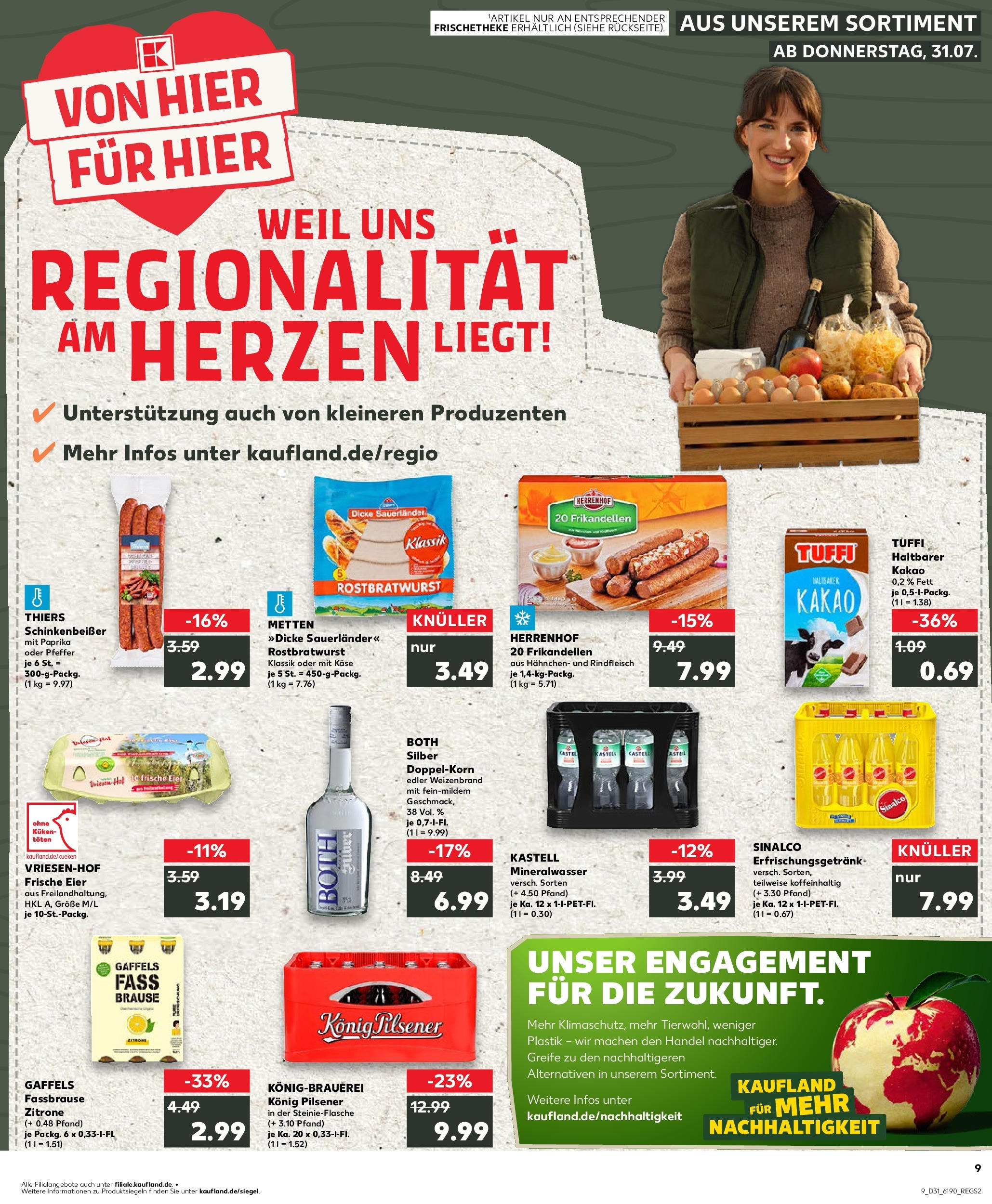 Prospekt Kaufland ab 31.07.2025 » Angebote und Werbung Online | Seite: 9 Prospekt Kaufland ab 31.07.2025 » Angebote Online zum Blättern | Seite: 9