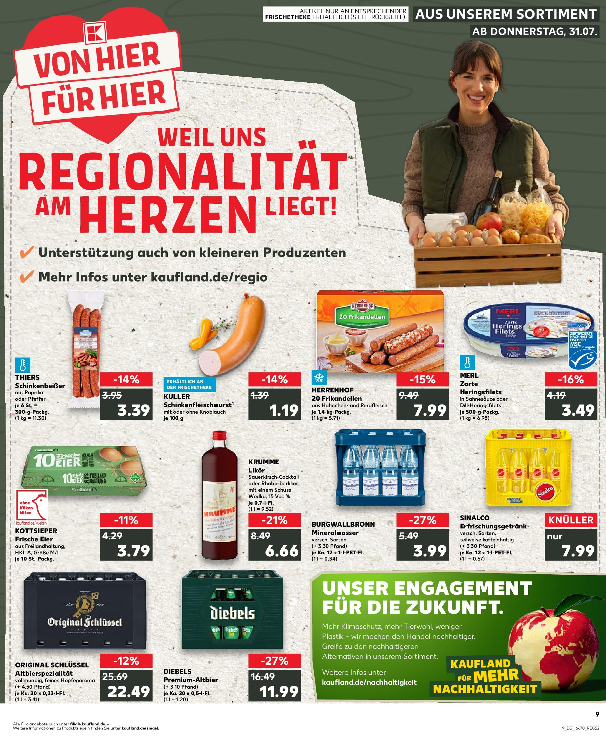 Prospekt Kaufland ab 31.07.2025 » Angebote und Werbung Online | Seite: 9 | Produkte: Sinalco, Hahnchen, Pfeffer, Diebels Prospekt Kaufland ab 31.07.2025 » Angebote Online zum Blättern | Seite: 9 | Produkte: Sinalco, Hahnchen, Pfeffer, Diebels