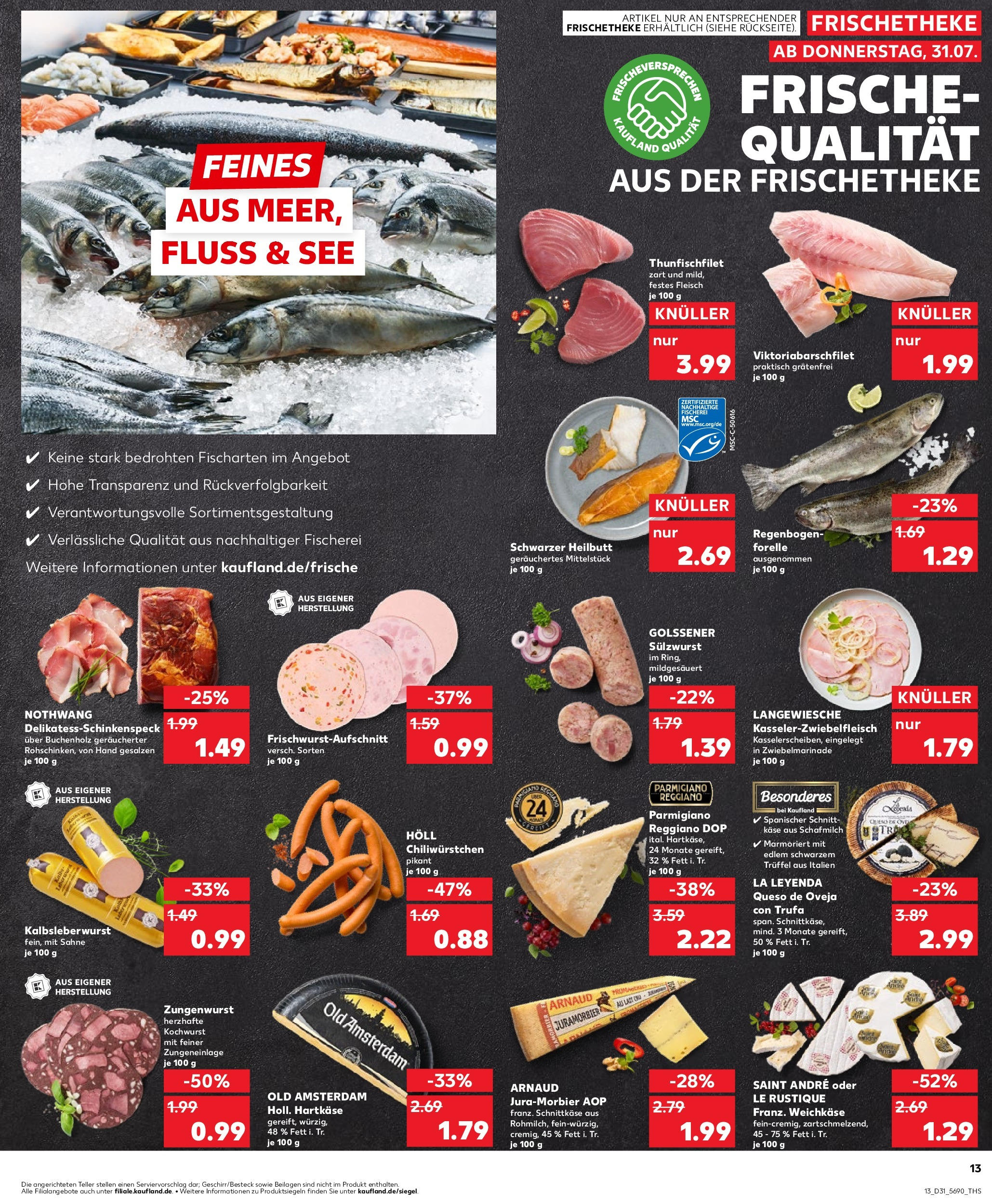 Prospekt Kaufland ab 31.07.2025 » Angebote und Werbung Online | Seite: 13 | Produkte: Käse, Chili, Sahne, Fleisch Prospekt Kaufland ab 31.07.2025 » Angebote Online zum Blättern | Seite: 13 | Produkte: Käse, Chili, Sahne, Fleisch