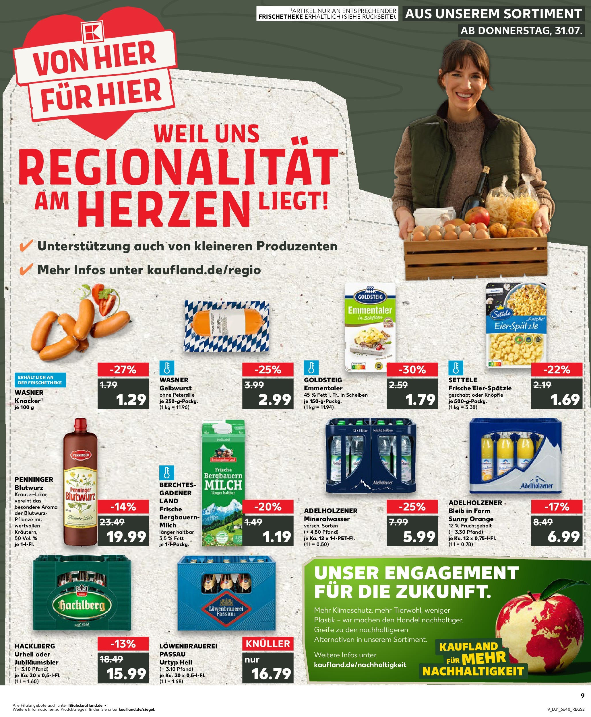 Prospekt Kaufland ab 31.07.2025 » Angebote und Werbung Online | Seite: 9 Prospekt Kaufland ab 31.07.2025 » Angebote Online zum Blättern | Seite: 9