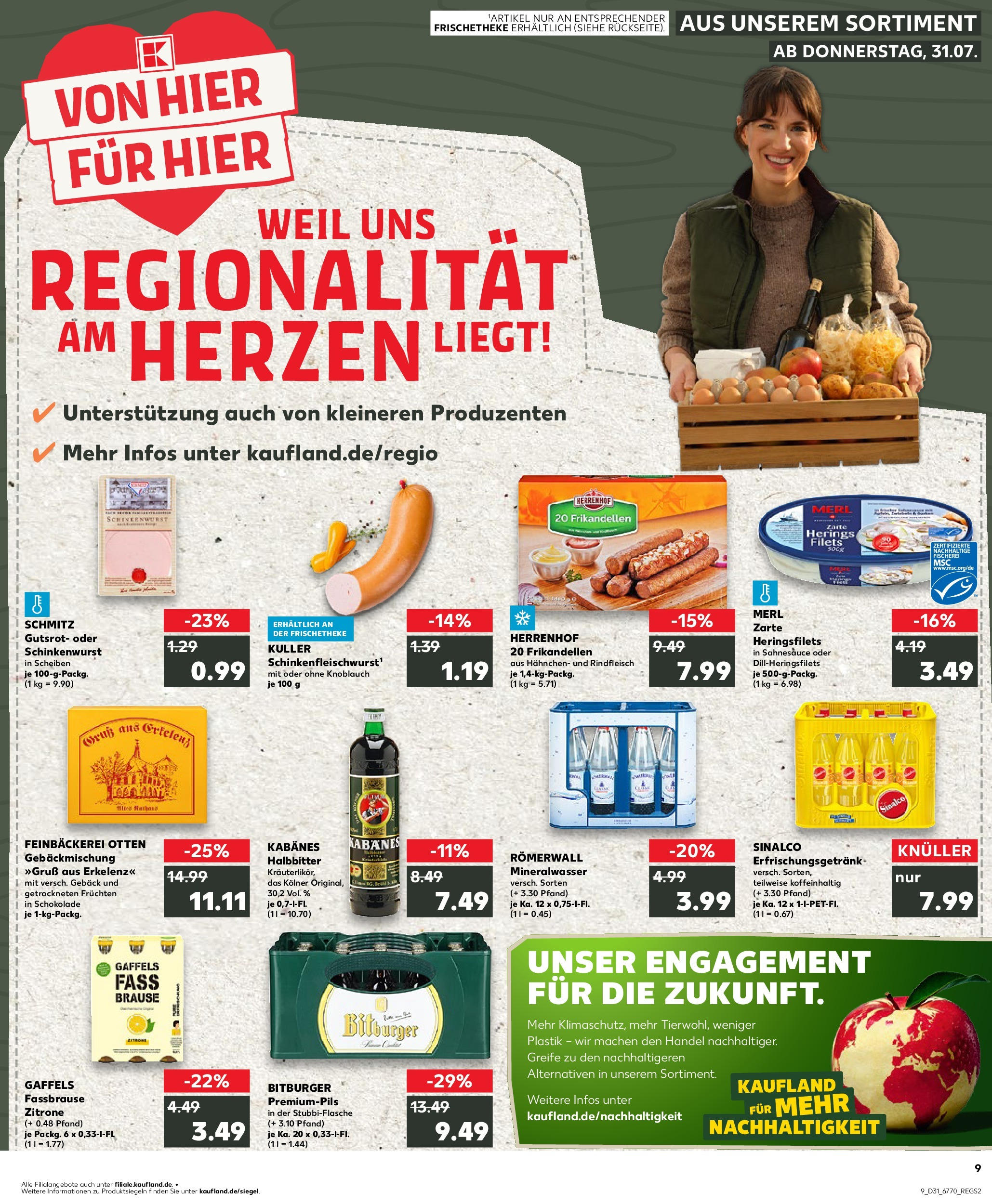 Prospekt Kaufland ab 31.07.2025 » Angebote und Werbung Online | Seite: 9 | Produkte: Schokolade, Mineralwasser, Knoblauch, Rindfleisch Prospekt Kaufland ab 31.07.2025 » Angebote Online zum Blättern | Seite: 9 | Produkte: Schokolade, Mineralwasser, Knoblauch, Rindfleisch