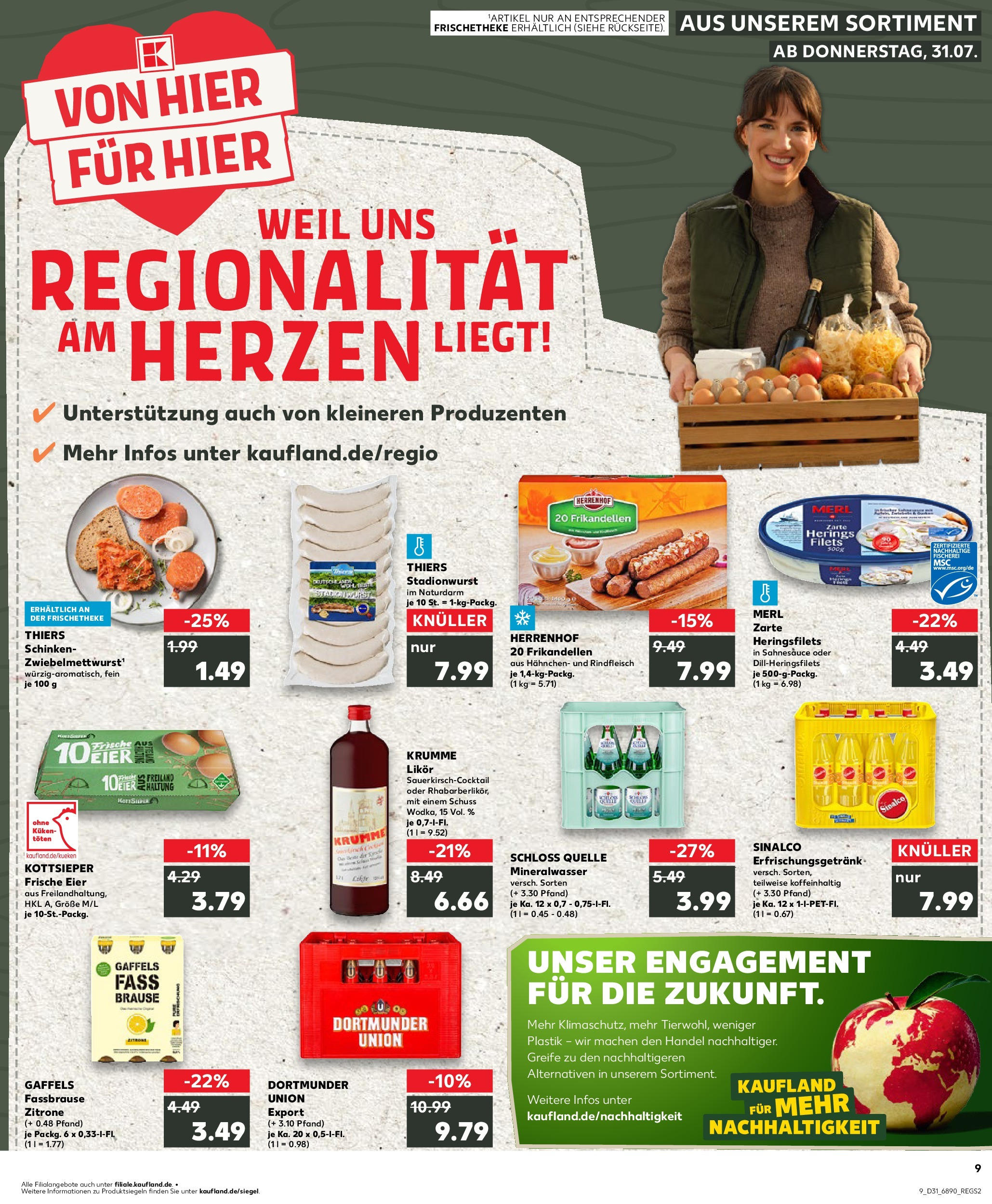 Prospekt Kaufland ab 31.07.2025 » Angebote und Werbung Online | Seite: 9 | Produkte: Sinalco, Hahnchen, Zitrone, Rindfleisch Prospekt Kaufland ab 31.07.2025 » Angebote Online zum Blättern | Seite: 9 | Produkte: Sinalco, Hahnchen, Zitrone, Rindfleisch