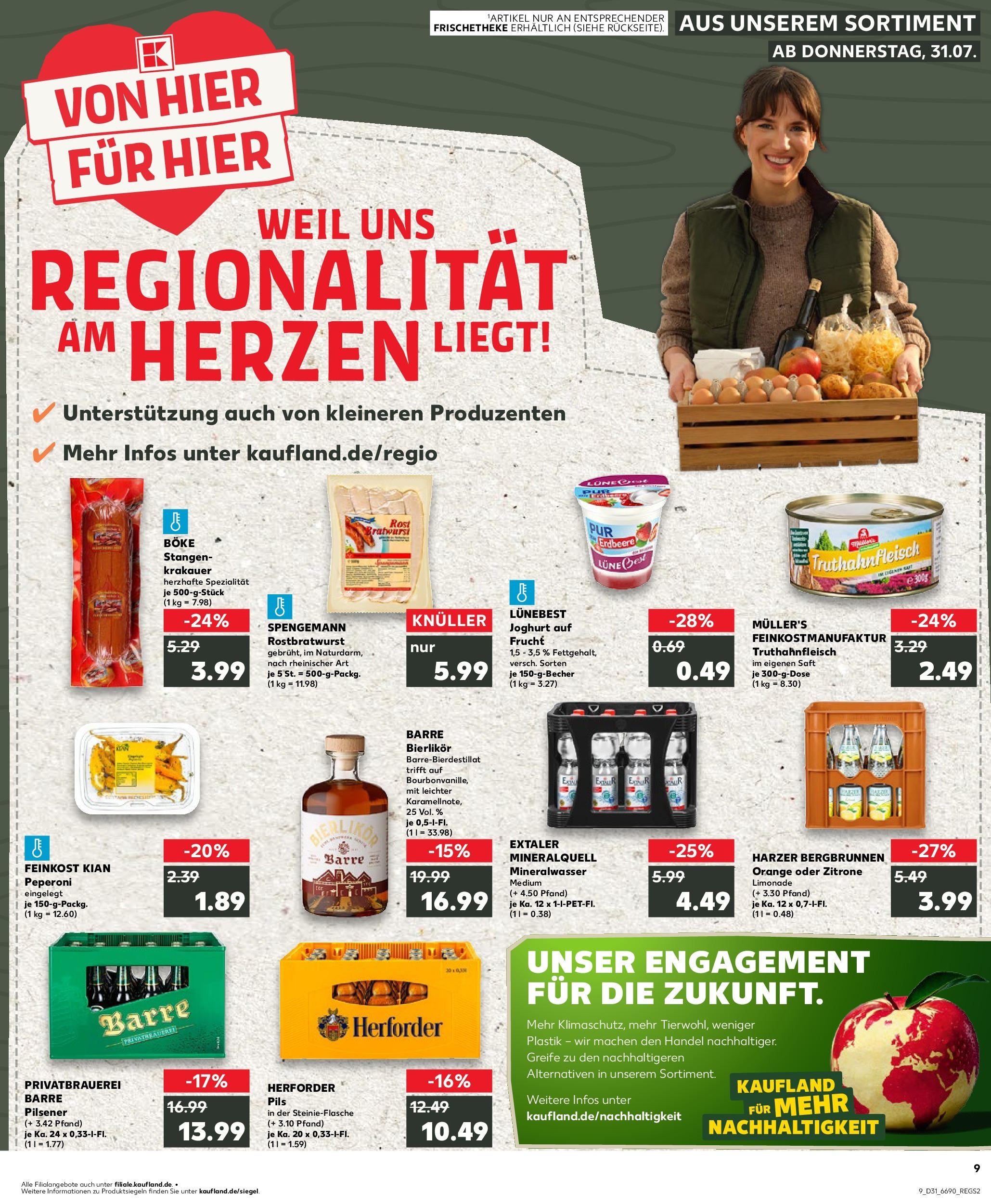 Prospekt Kaufland ab 30.07.2025 » Angebote und Werbung Online | Seite: 9 | Produkte: Pils, Limonade, Mineralwasser, Saft Prospekt Kaufland ab 30.07.2025 » Angebote Online zum Blättern | Seite: 9 | Produkte: Pils, Limonade, Mineralwasser, Saft