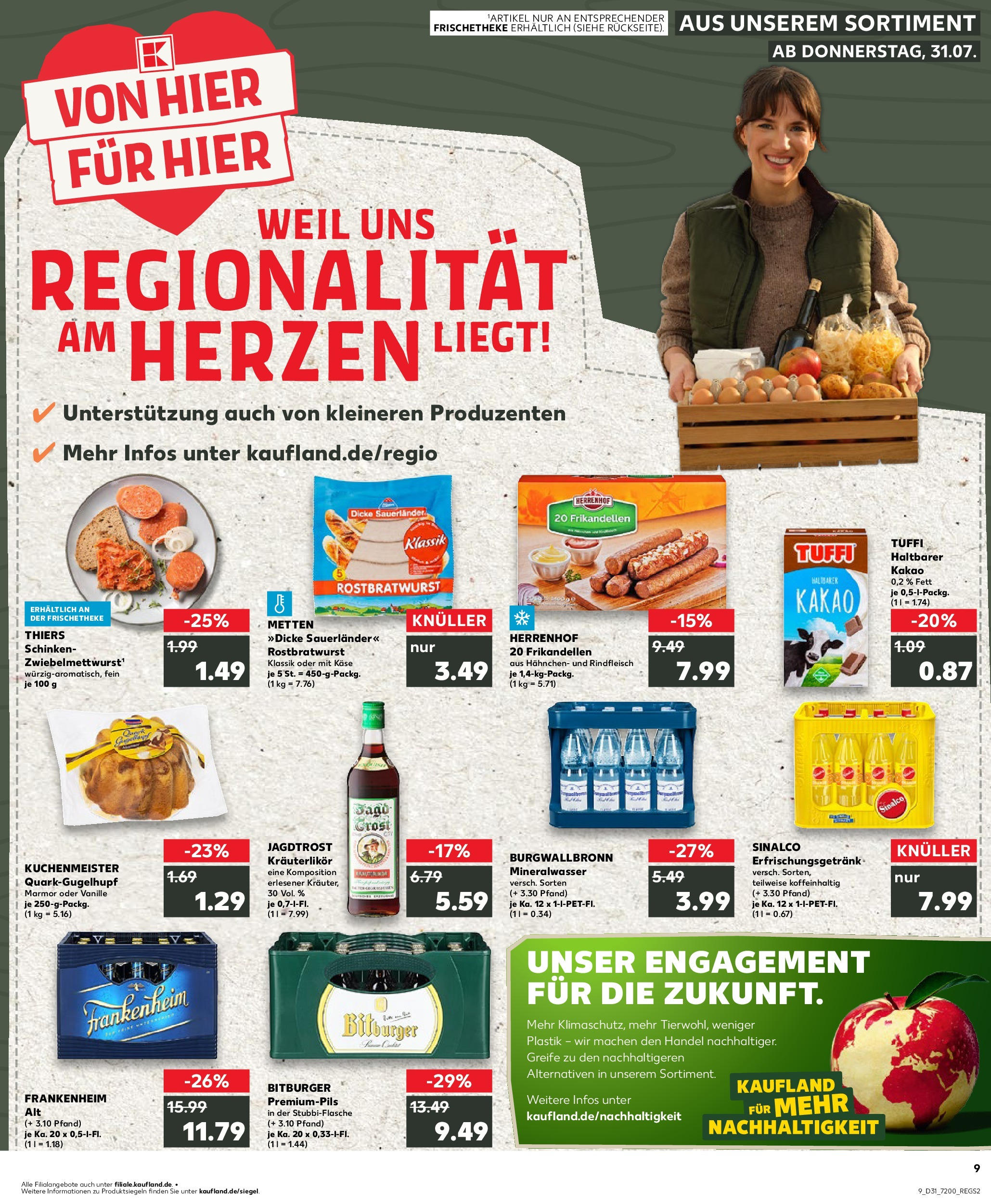 Prospekt Kaufland ab 31.07.2025 » Angebote und Werbung Online | Seite: 9 | Produkte: Sinalco, Bitburger, Käse, Rindfleisch Prospekt Kaufland ab 31.07.2025 » Angebote Online zum Blättern | Seite: 9 | Produkte: Sinalco, Bitburger, Käse, Rindfleisch