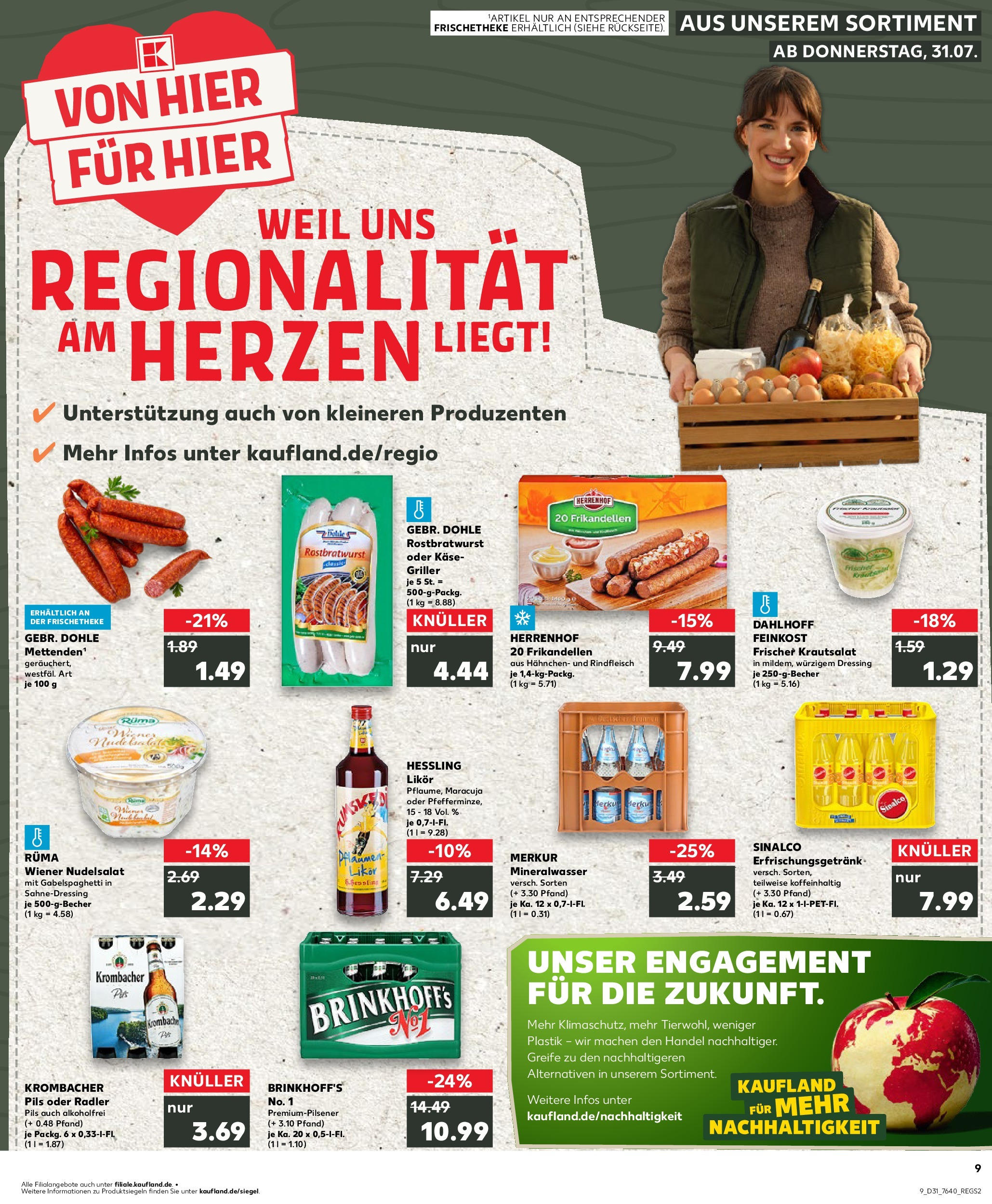 Prospekt Kaufland ab 31.07.2025 » Angebote und Werbung Online | Seite: 9 | Produkte: Hahnchen, Radler, Krombacher, Griller Prospekt Kaufland ab 31.07.2025 » Angebote Online zum Blättern | Seite: 9 | Produkte: Hahnchen, Radler, Krombacher, Griller