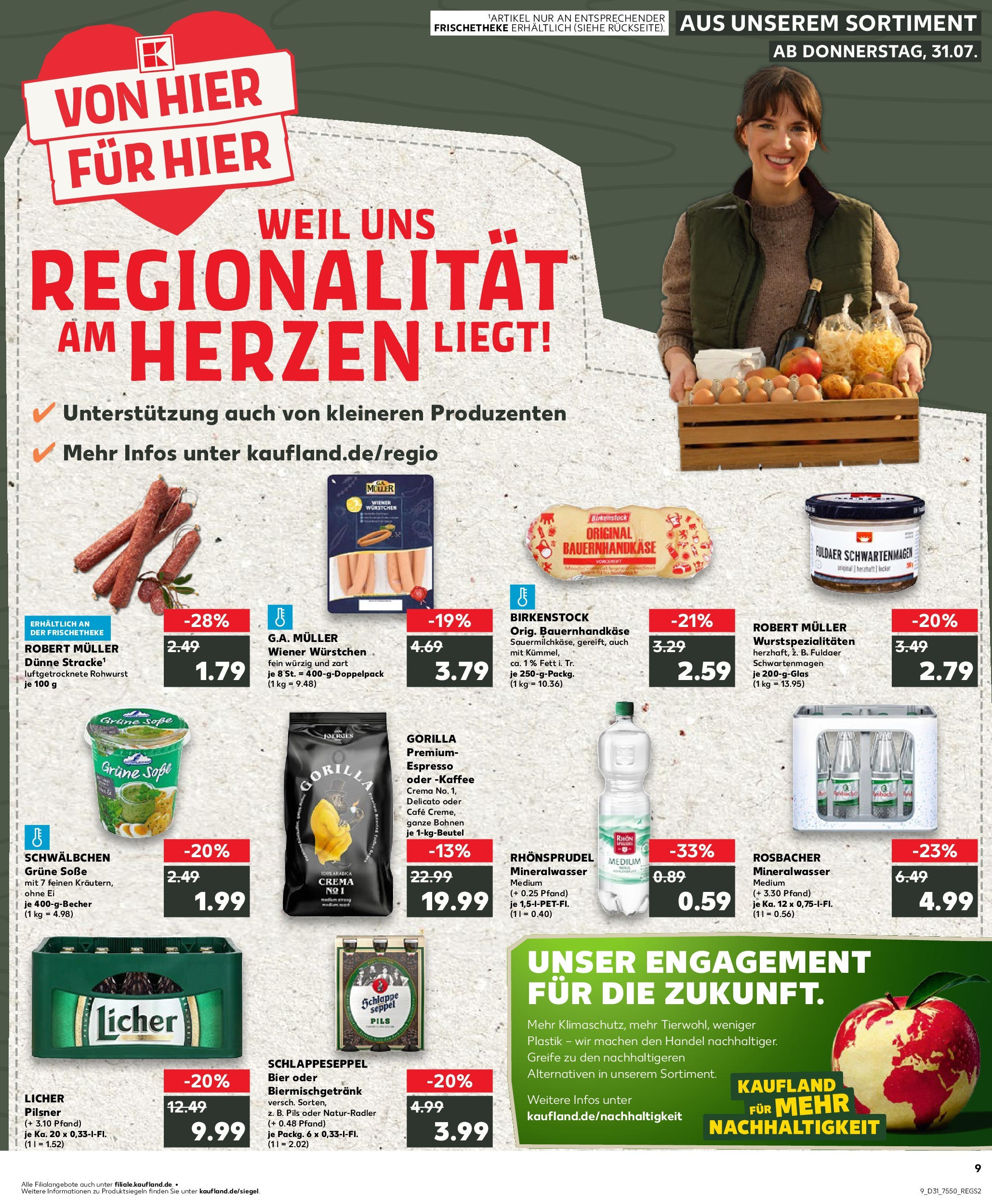 Prospekt Kaufland ab 31.07.2025 » Angebote und Werbung Online | Seite: 9 | Produkte: Kaffee, Bier, Pils, Soße Prospekt Kaufland ab 31.07.2025 » Angebote Online zum Blättern | Seite: 9 | Produkte: Kaffee, Bier, Pils, Soße