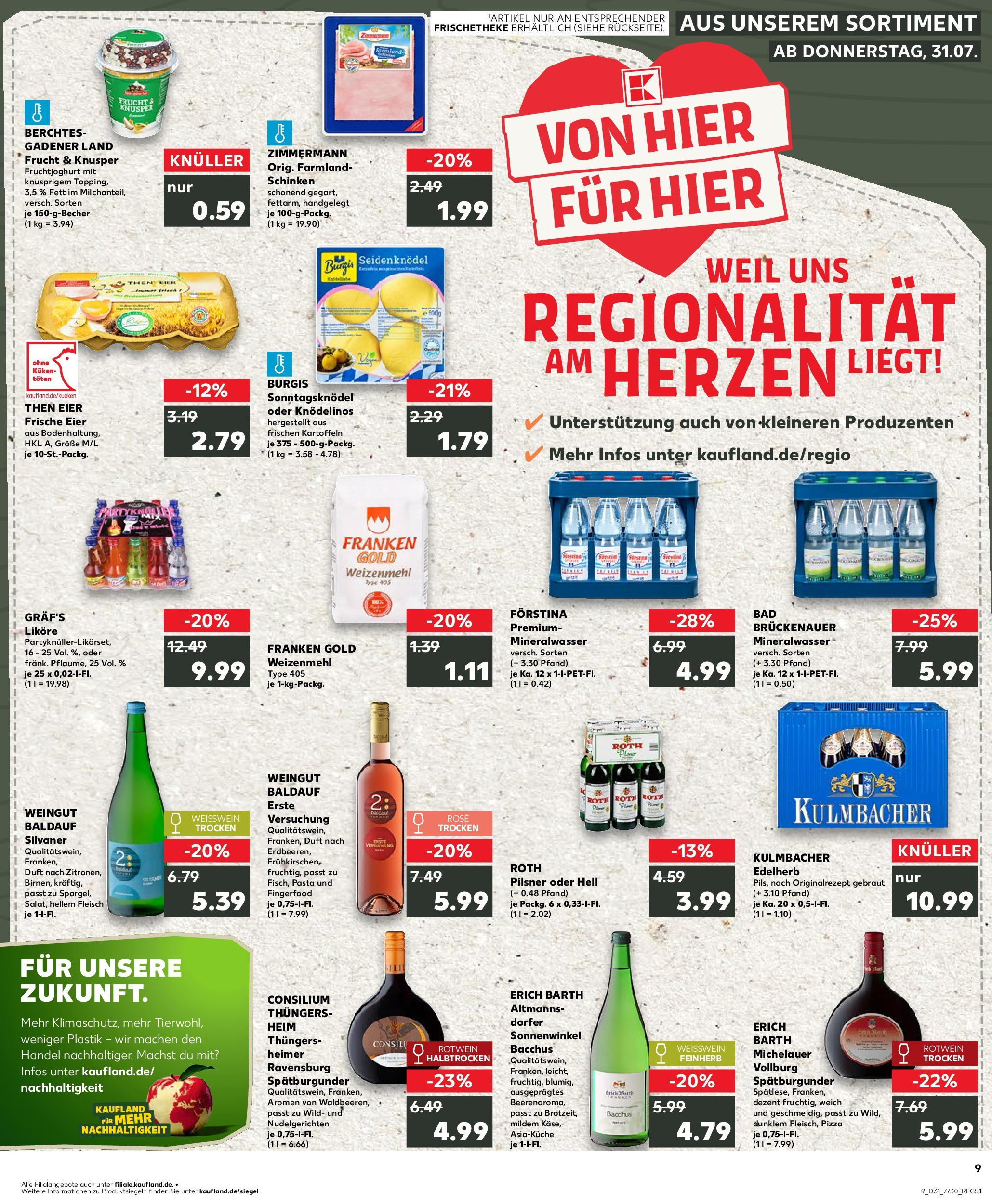 Prospekt Kaufland ab 31.07.2025 » Angebote und Werbung Online | Seite: 9 | Produkte: Rotwein, Fruchtjoghurt, Kartoffeln, Pizza Prospekt Kaufland ab 31.07.2025 » Angebote Online zum Blättern | Seite: 9 | Produkte: Rotwein, Fruchtjoghurt, Kartoffeln, Pizza