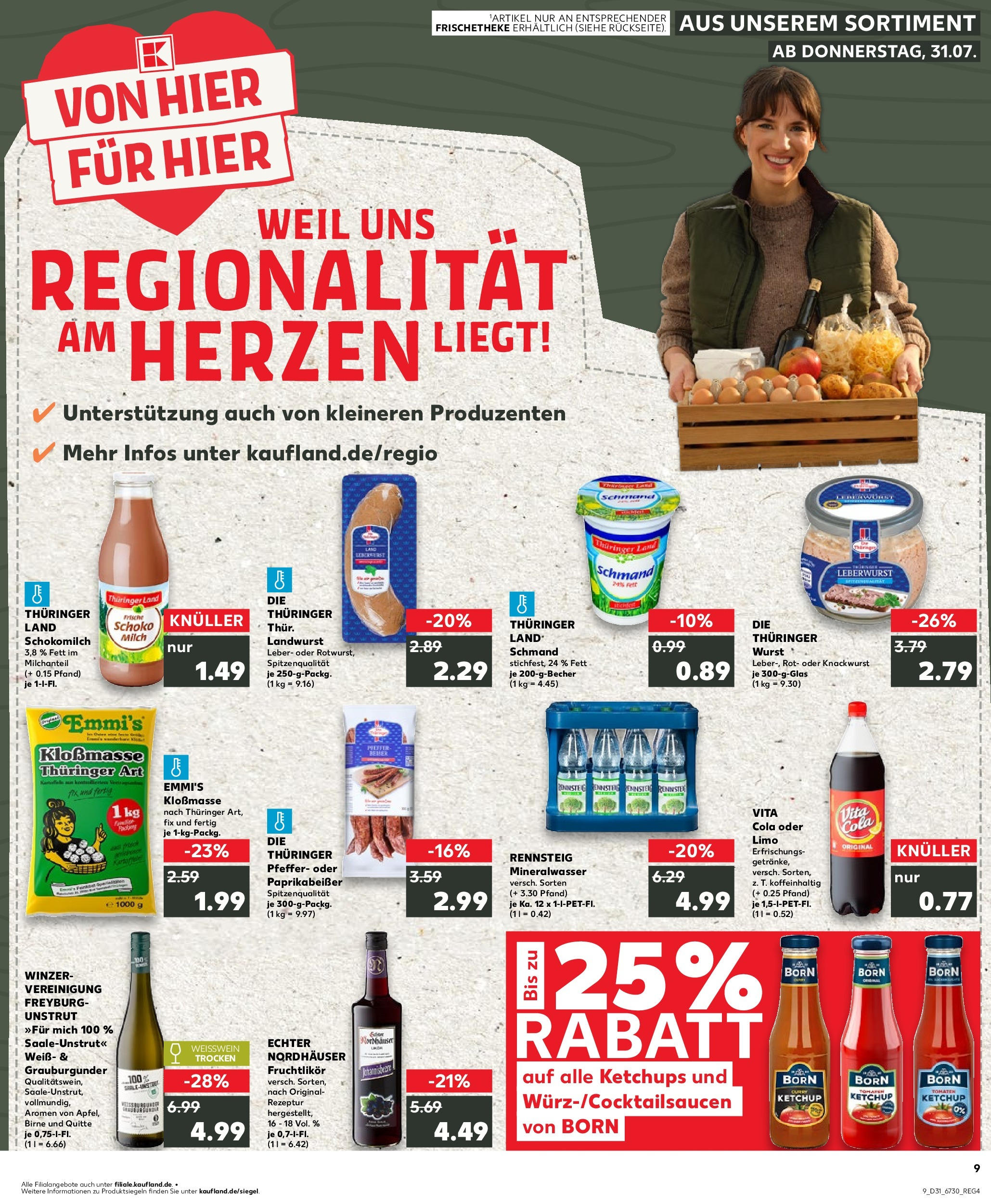 Prospekt Kaufland ab 31.07.2025 » Angebote und Werbung Online | Seite: 9 Prospekt Kaufland ab 31.07.2025 » Angebote Online zum Blättern | Seite: 9
