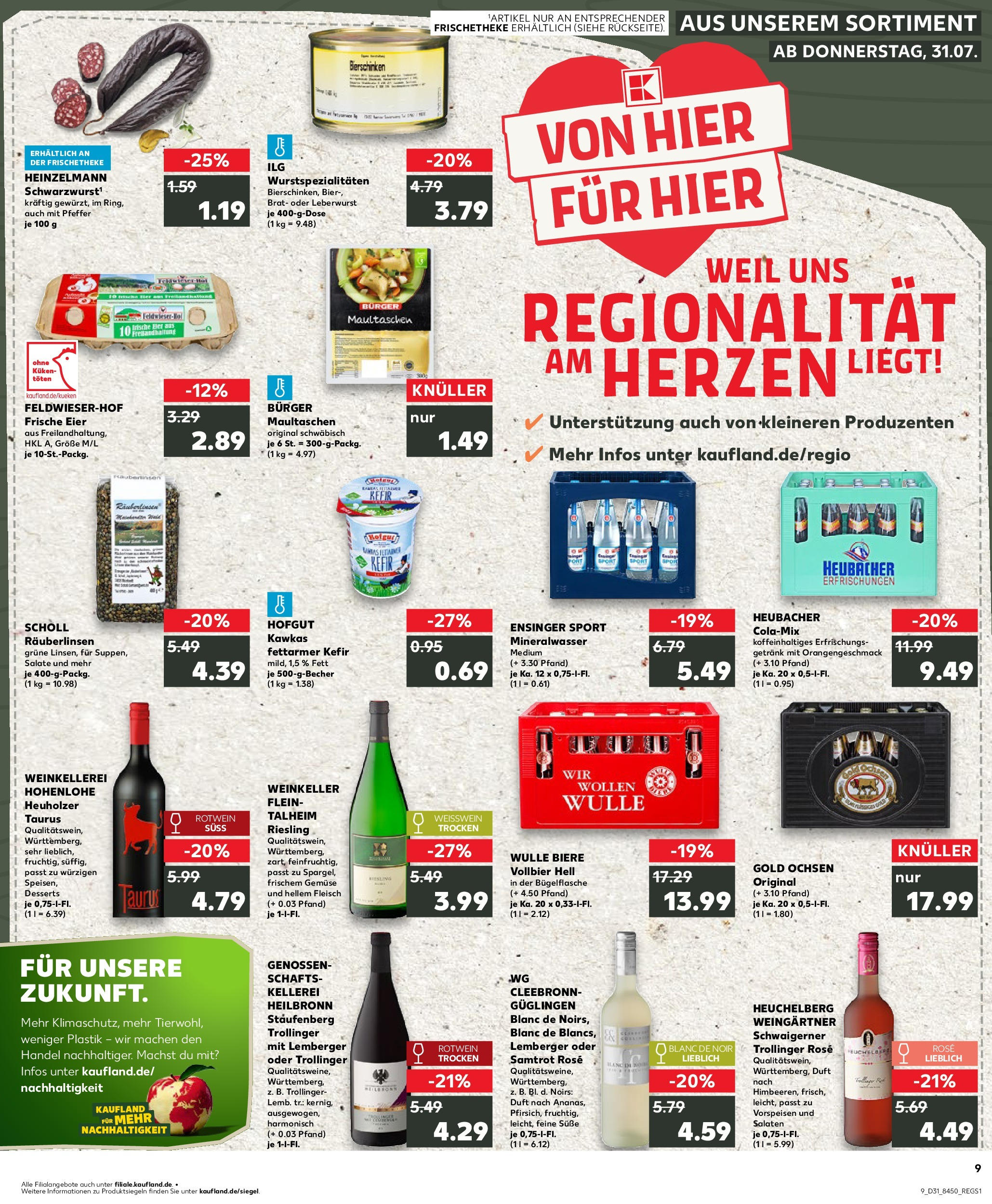 Prospekt Kaufland ab 31.07.2025 » Angebote und Werbung Online | Seite: 9 | Produkte: Cola, Gemüse, Pfeffer, Pasta Prospekt Kaufland ab 31.07.2025 » Angebote Online zum Blättern | Seite: 9 | Produkte: Cola, Gemüse, Pfeffer, Pasta