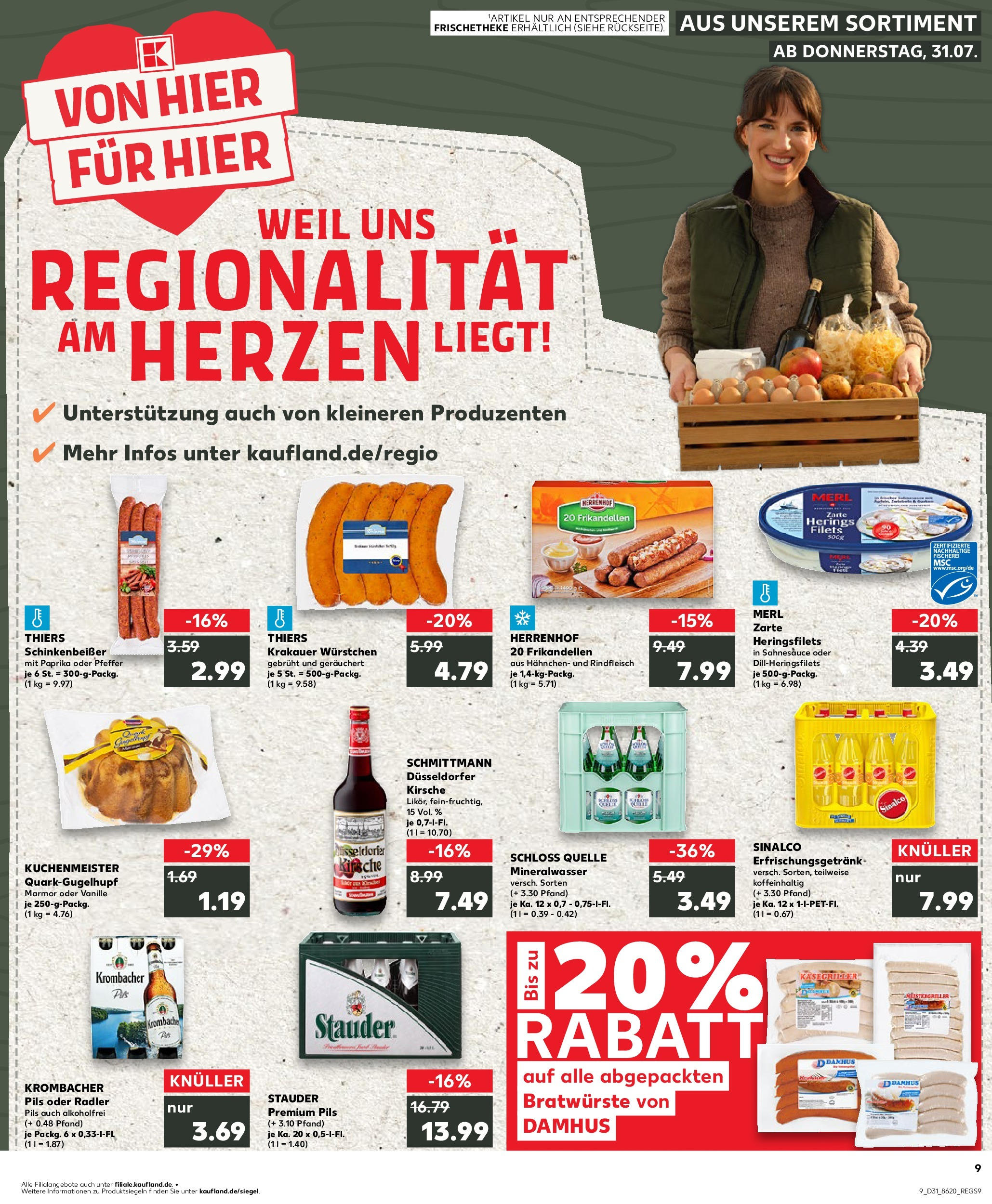 Prospekt Kaufland ab 31.07.2025 » Angebote und Werbung Online | Seite: 9 | Produkte: Hahnchen, Radler, Pfeffer, Rindfleisch Prospekt Kaufland ab 31.07.2025 » Angebote Online zum Blättern | Seite: 9 | Produkte: Hahnchen, Radler, Pfeffer, Rindfleisch