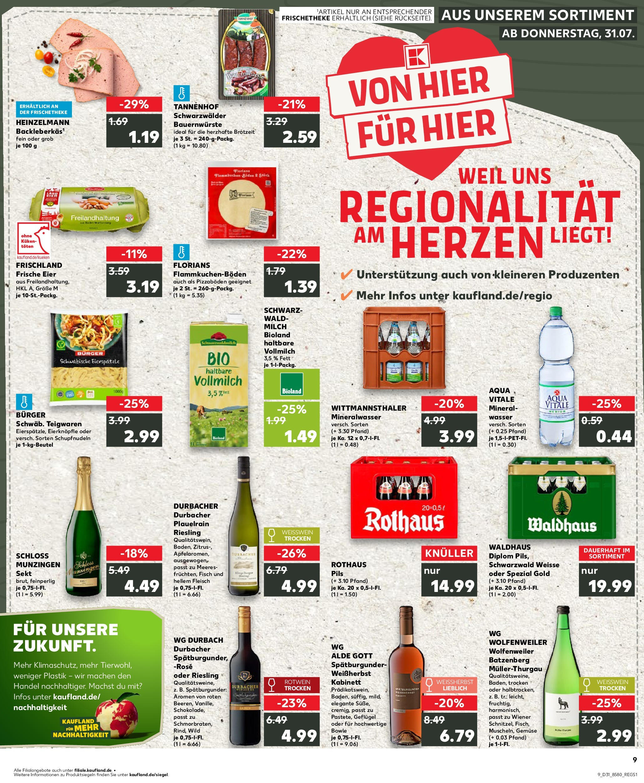 Prospekt Kaufland ab 31.07.2025 » Angebote und Werbung Online | Seite: 9 | Produkte: Sekt, Pils, Burger, Fleisch Prospekt Kaufland ab 31.07.2025 » Angebote Online zum Blättern | Seite: 9 | Produkte: Sekt, Pils, Burger, Fleisch