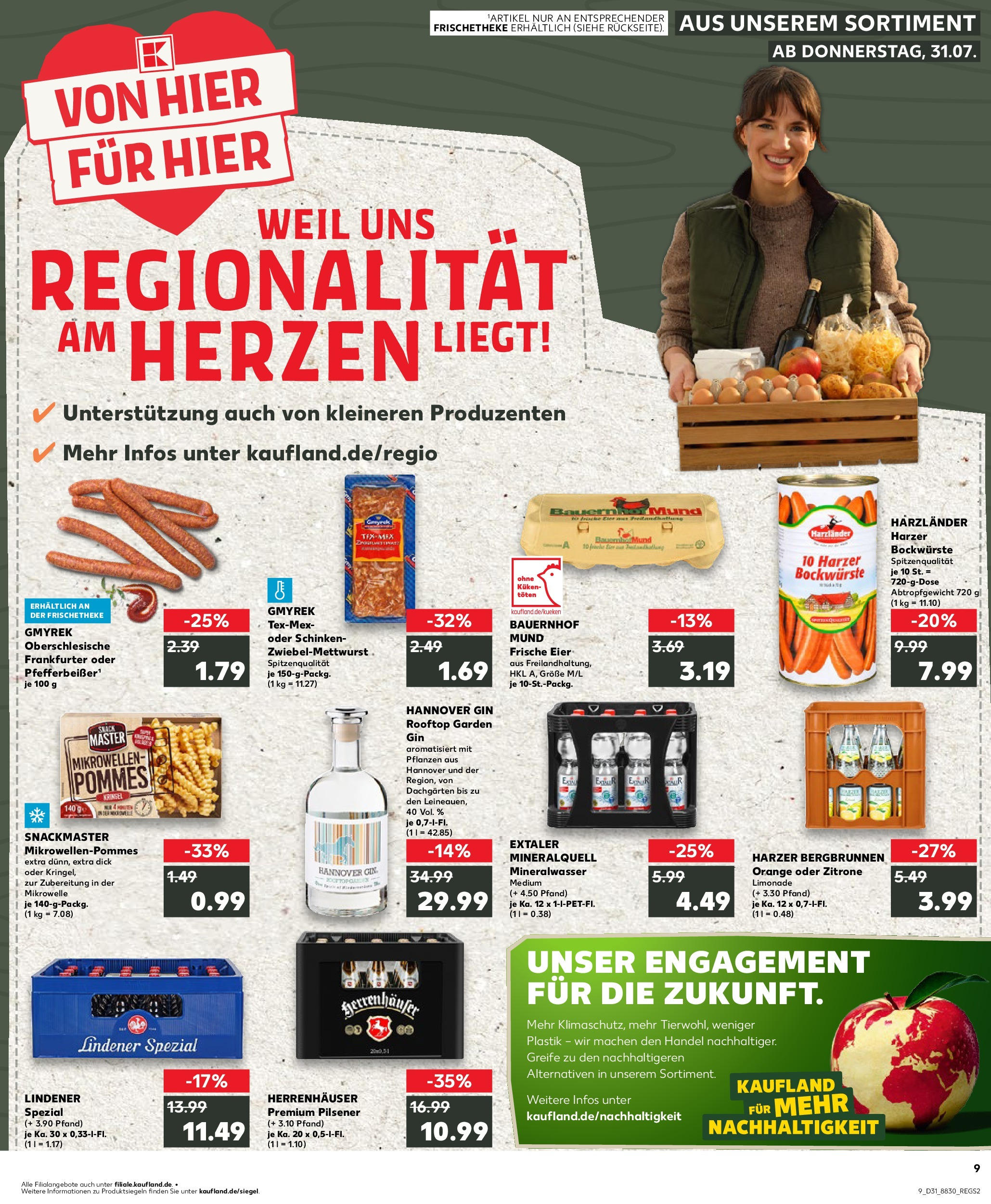 Prospekt Kaufland ab 31.07.2025 » Angebote und Werbung Online | Seite: 9 | Produkte: Pommes, Limonade, Zitrone, Gin Prospekt Kaufland ab 31.07.2025 » Angebote Online zum Blättern | Seite: 9 | Produkte: Pommes, Limonade, Zitrone, Gin