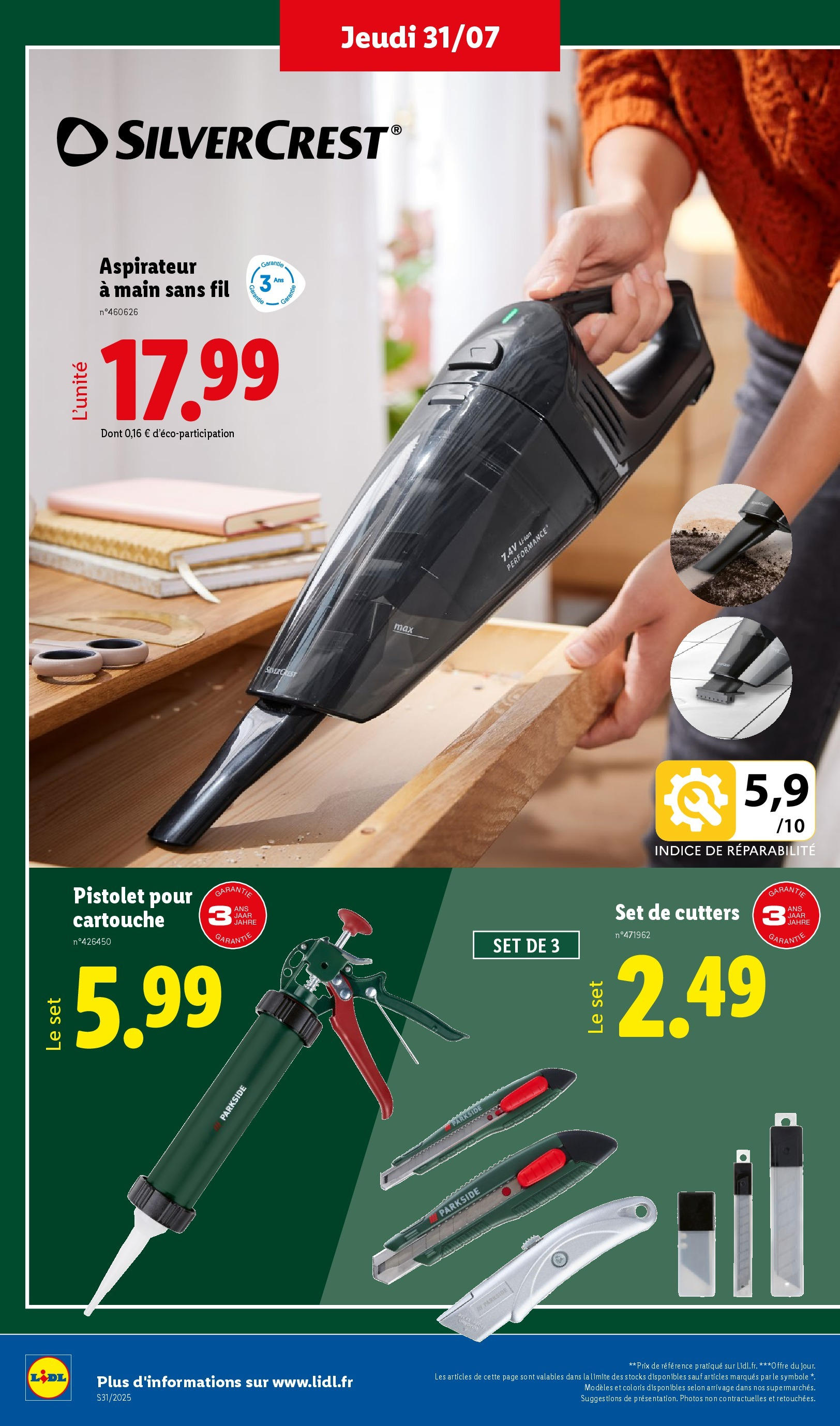 Catalogue LIDL du 30/07/2025 | Promo prospectus en ligne | Page: 8 | Produits: Aspirateur, Cartouche Catalogue LIDL du 30/07/2025 | Promo prospectus en ligne | Page: 8 | Produits: Aspirateur, Cartouche