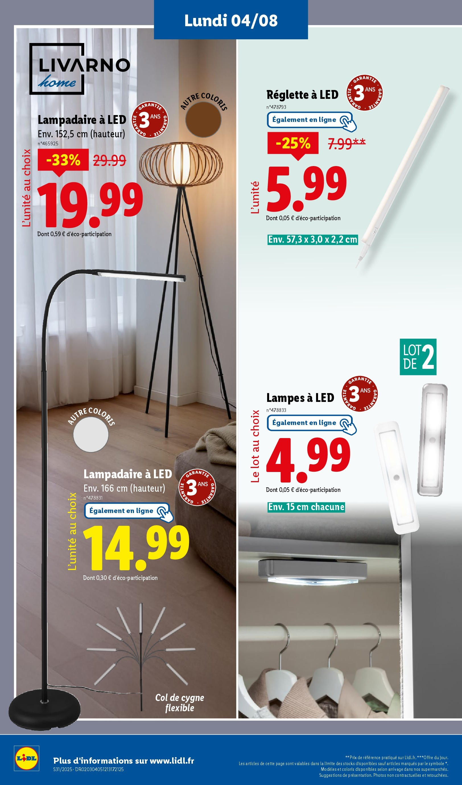 Catalogue LIDL du 30/07/2025 | Promo prospectus en ligne | Page: 26 | Produits: Lampadaire Catalogue LIDL du 30/07/2025 | Promo prospectus en ligne | Page: 26 | Produits: Lampadaire