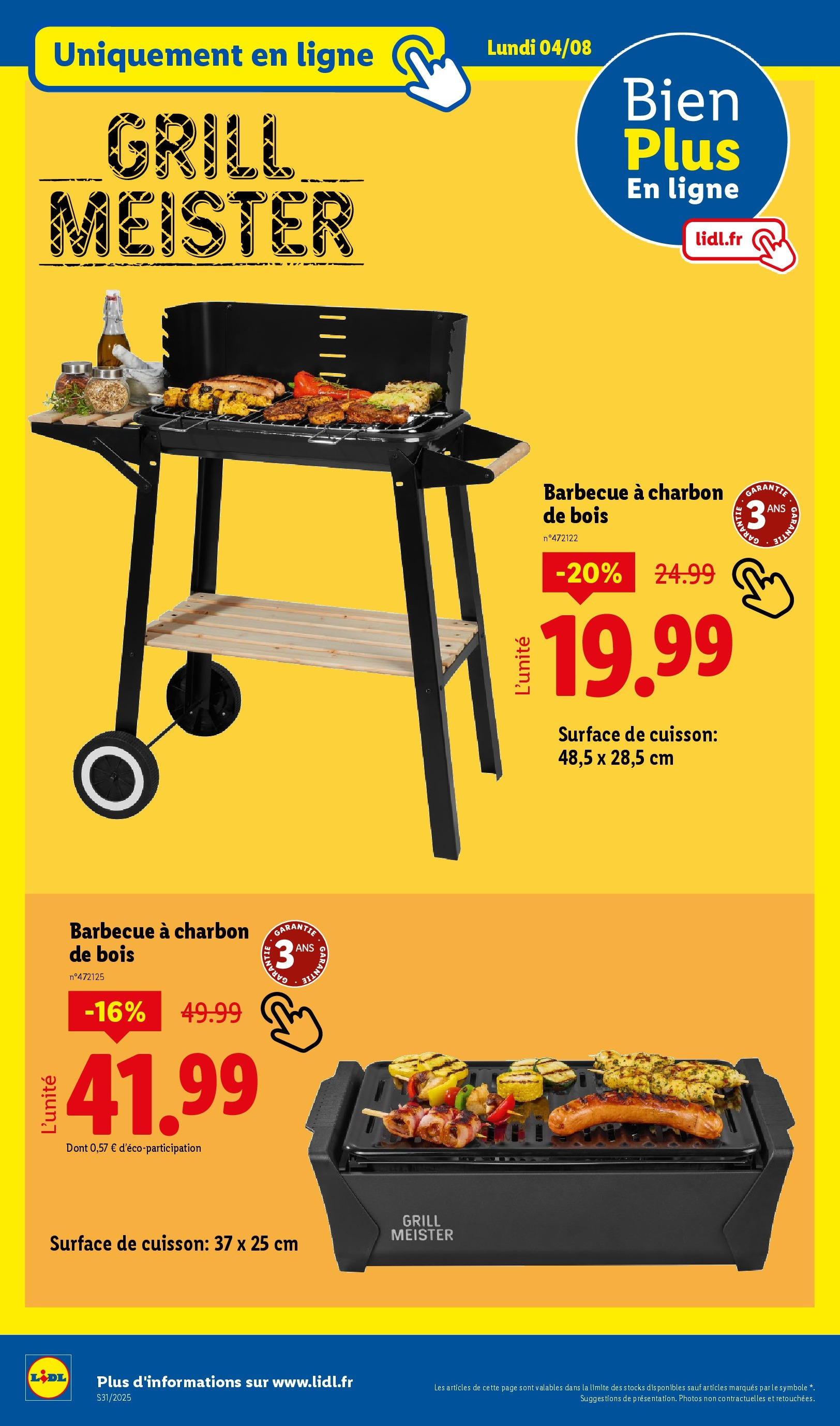 Catalogue LIDL du 30/07/2025 | Promo prospectus en ligne | Page: 40 | Produits: Charbon De Bois, Barbecue, Grill Catalogue LIDL du 30/07/2025 | Promo prospectus en ligne | Page: 40 | Produits: Charbon De Bois, Barbecue, Grill