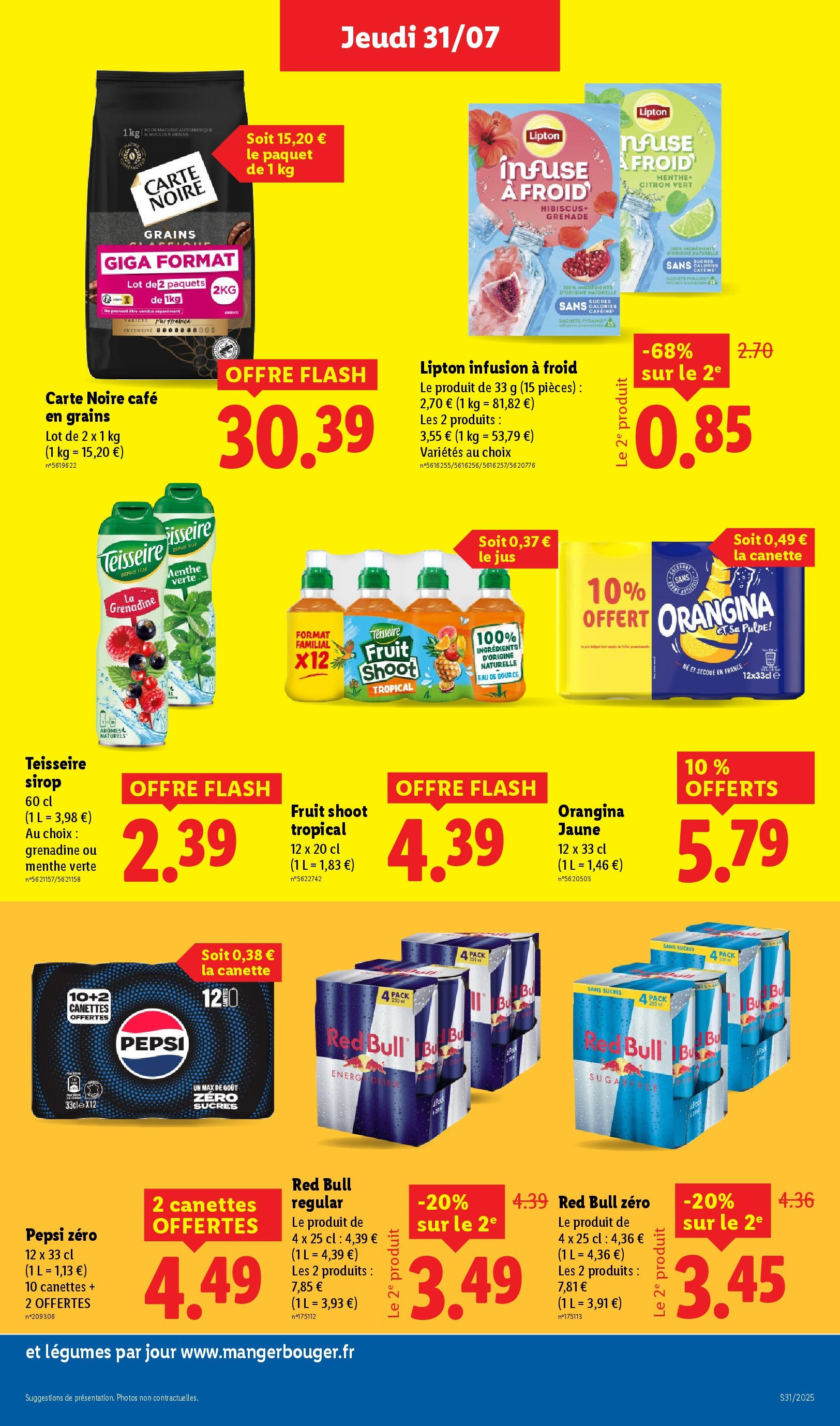 Catalogue LIDL du 30/07/2025 | Promo prospectus en ligne | Page: 19 | Produits: Menthe, Orange, Café en grains, Café