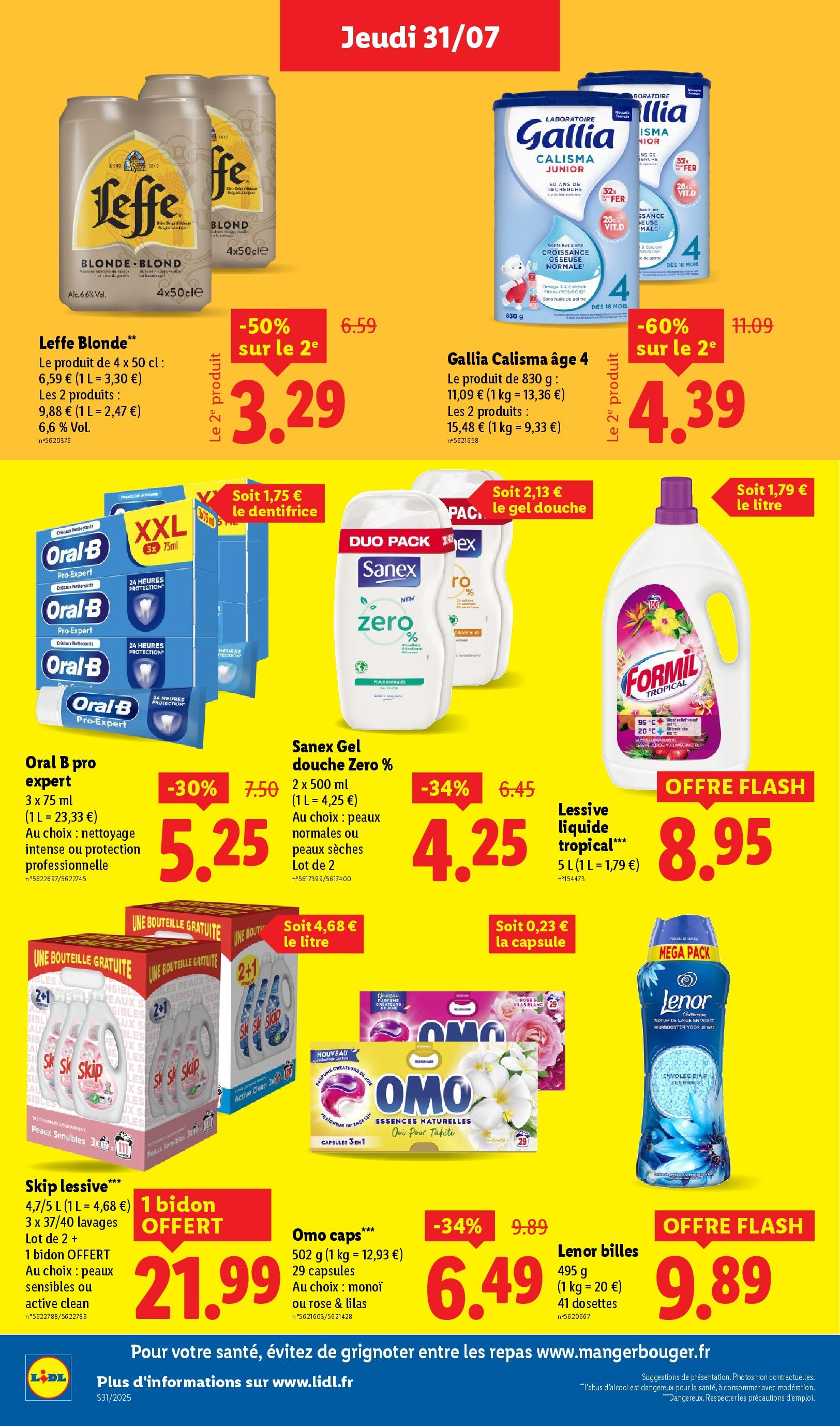 Catalogue LIDL du 30/07/2025 | Promo prospectus en ligne | Page: 20 | Produits: Dentifrice, Lessive Liquide, Détergent, Lessive