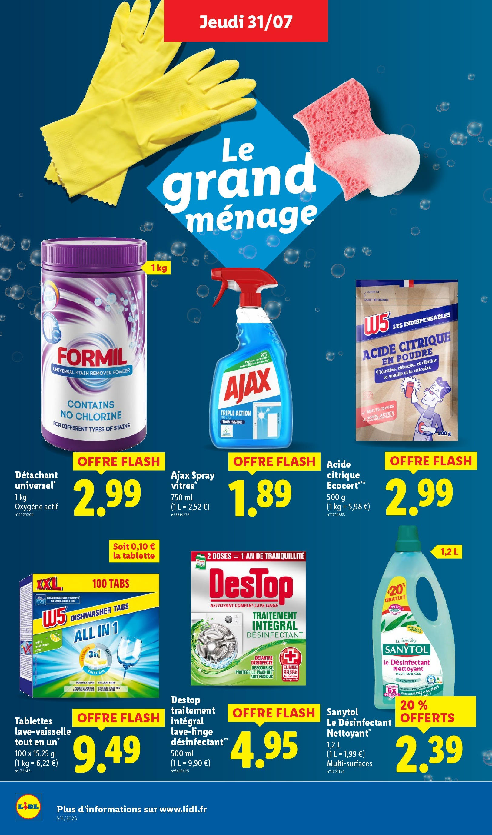 Catalogue LIDL du 30/07/2025 | Promo prospectus en ligne | Page: 22 | Produits: Tablette, Lave-vaisselle, Poudre, Détachant