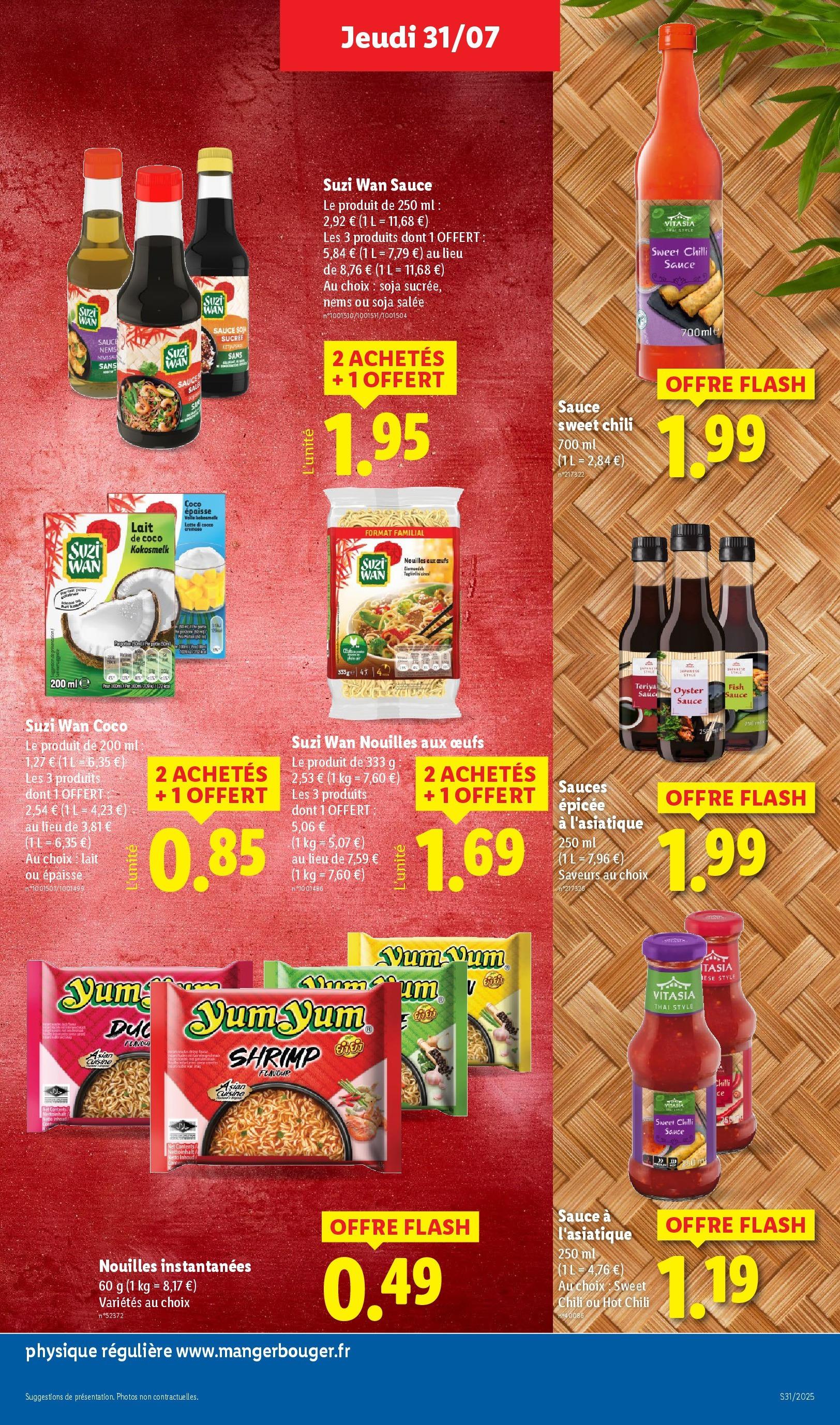 Catalogue LIDL du 30/07/2025 | Promo prospectus en ligne | Page: 27 | Produits: Nouilles instantanées, Lait, Œufs, Nouilles