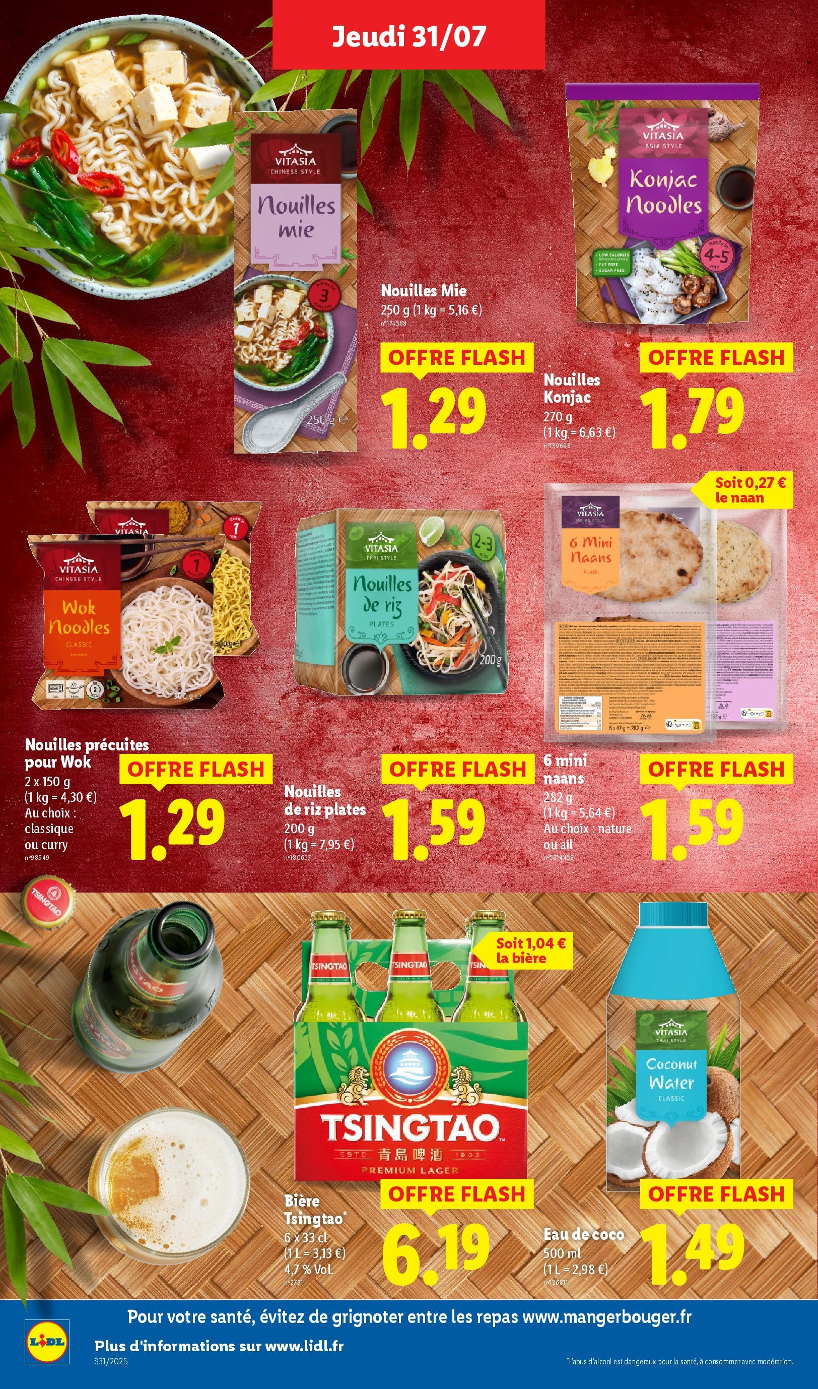 Catalogue LIDL du 30/07/2025 | Promo prospectus en ligne | Page: 28 | Produits: Curry, Eau de coco, Riz, Nouilles