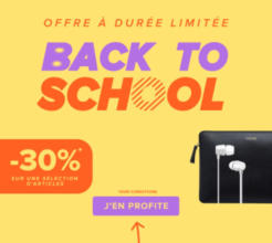 Back to school jusqu'à -30 %
