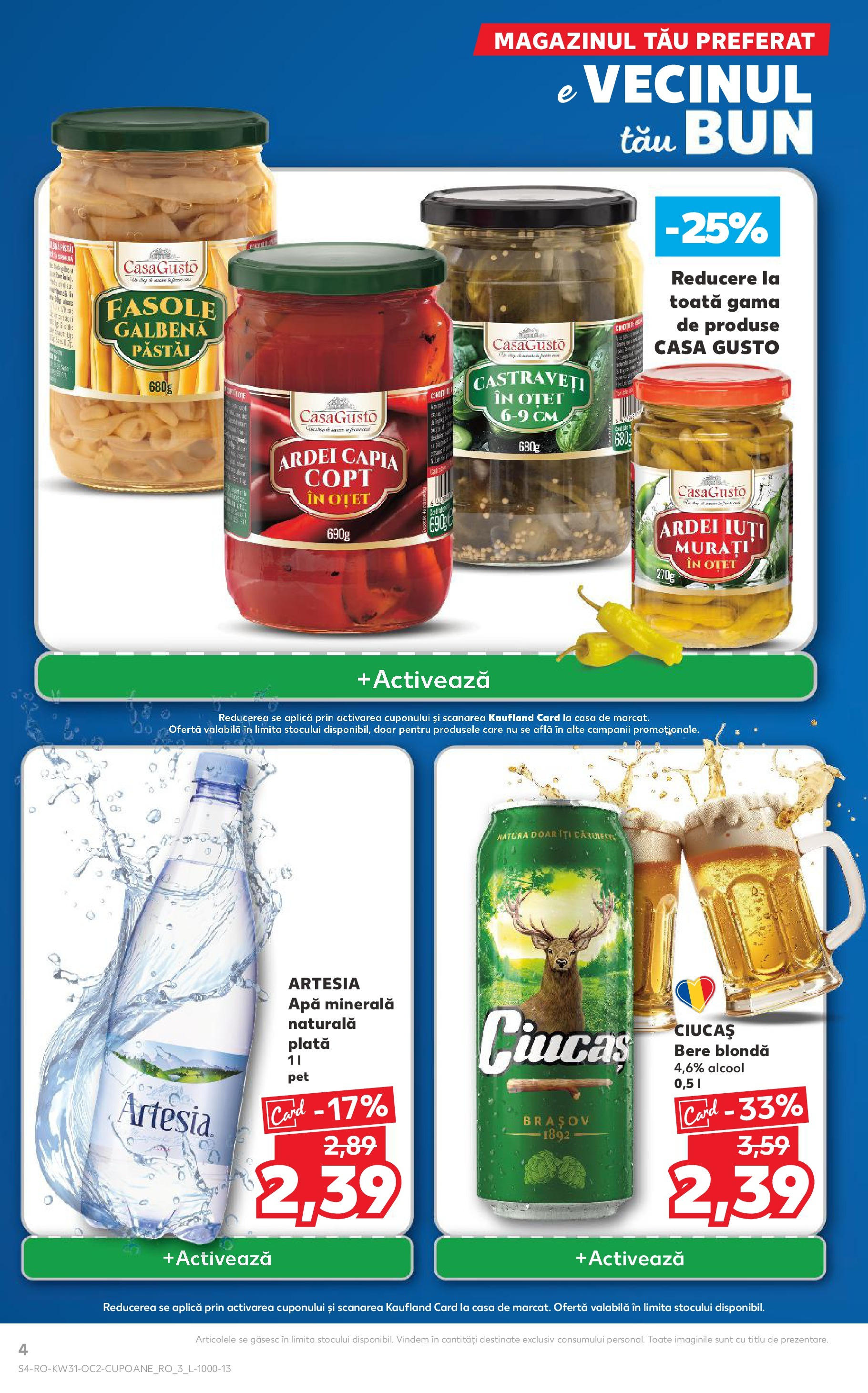 Catalog Kaufland - Zalau 30.07.2025 || Revista si Oferte | Pagină: 4 | Produse: Ardei, Borcan, Oțet, Apă Catalog Kaufland - Zalau 30.07.2025 - Revista si Oferta | Pagină: 4 | Produse: Ardei, Borcan, Oțet, Apă