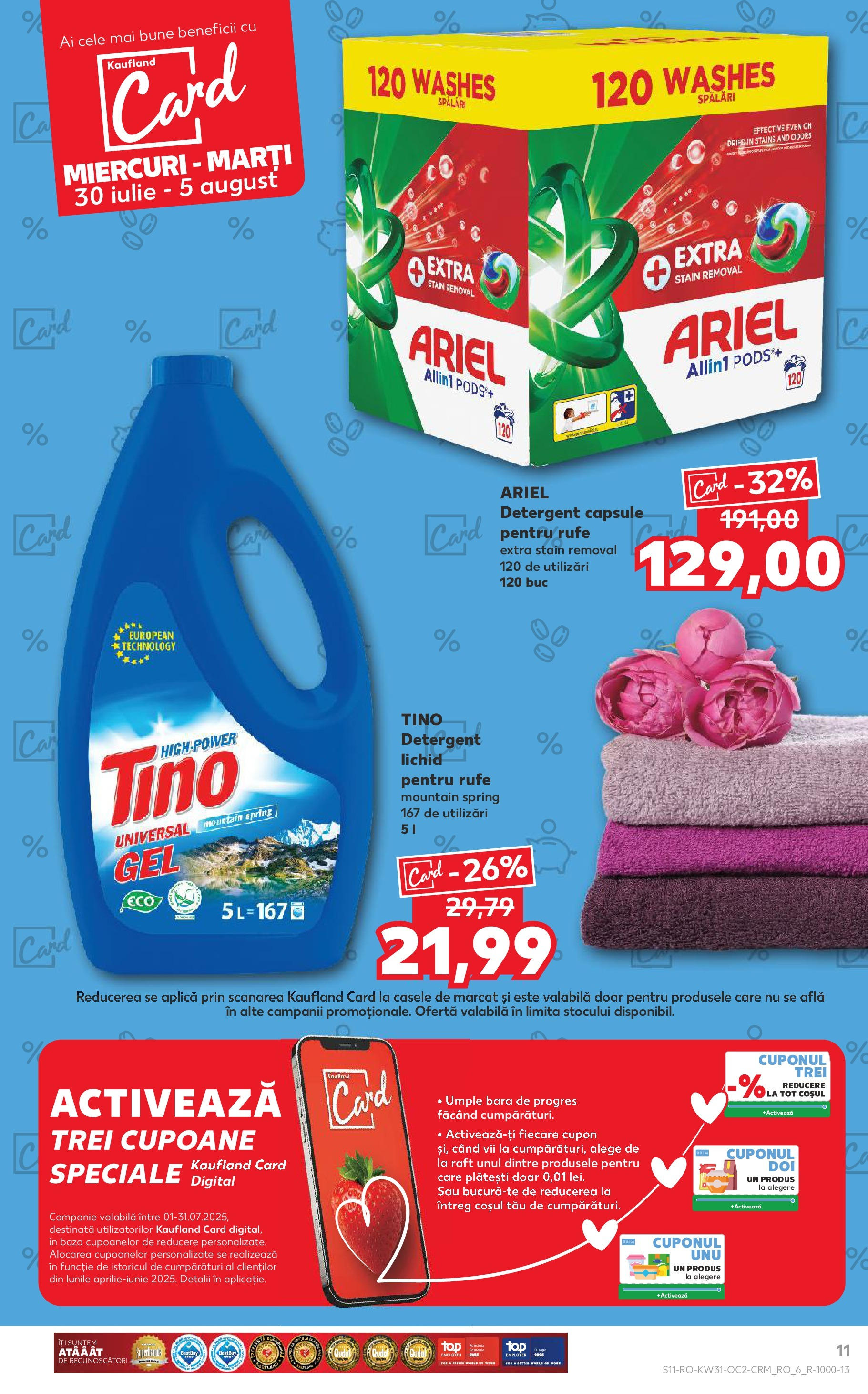 Catalog Kaufland - Zalau 30.07.2025 || Revista si Oferte | Pagină: 11 | Produse: Raft, Detergent Catalog Kaufland - Zalau 30.07.2025 - Revista si Oferta | Pagină: 11 | Produse: Raft, Detergent