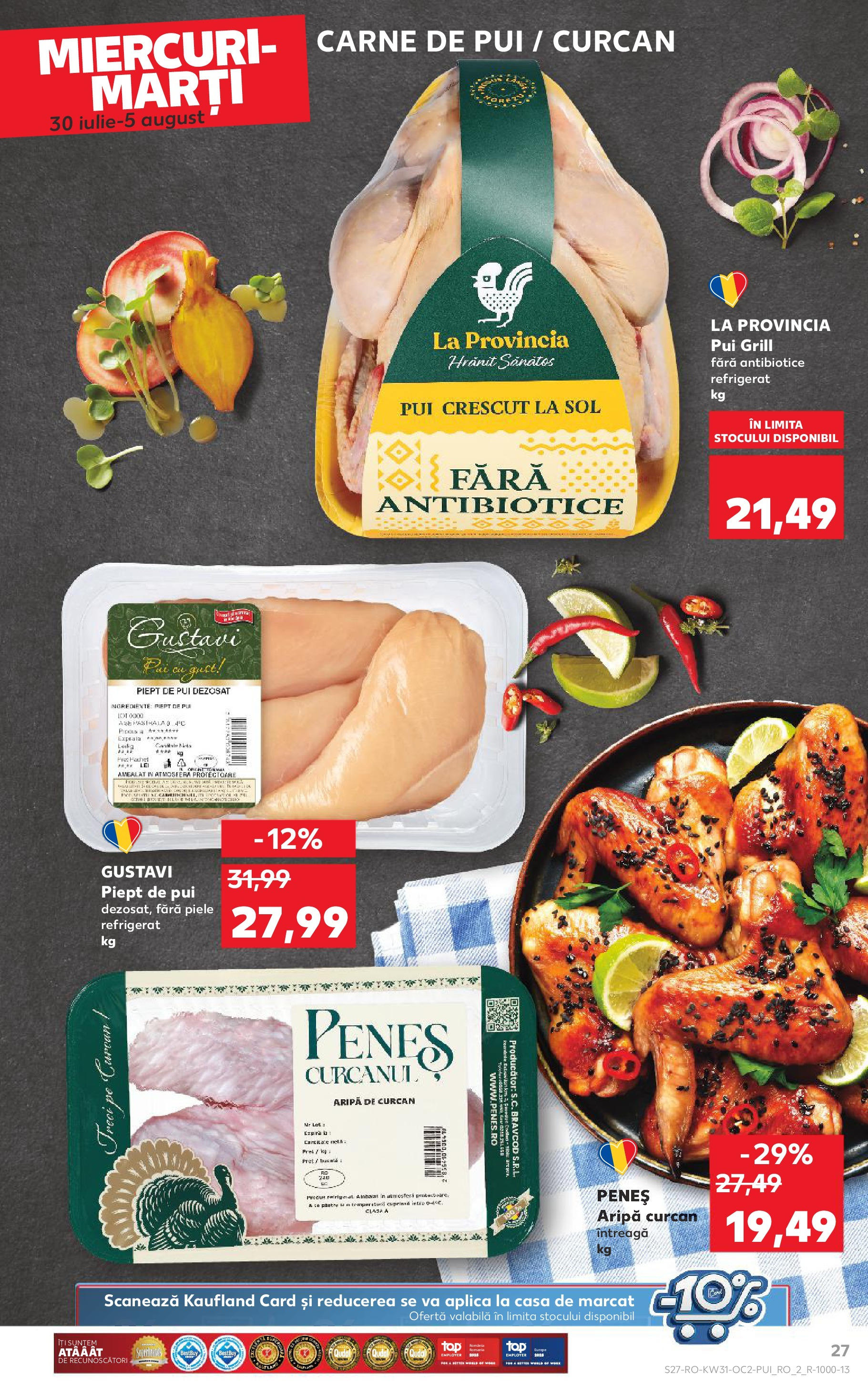 Catalog Kaufland - Zalau 30.07.2025 || Revista si Oferte | Pagină: 27 | Produse: Grill, Hacıyatmaz Kedi Oyuncağı, Carne De Pui Catalog Kaufland - Zalau 30.07.2025 - Revista si Oferta | Pagină: 27 | Produse: Grill, Hacıyatmaz Kedi Oyuncağı, Carne De Pui