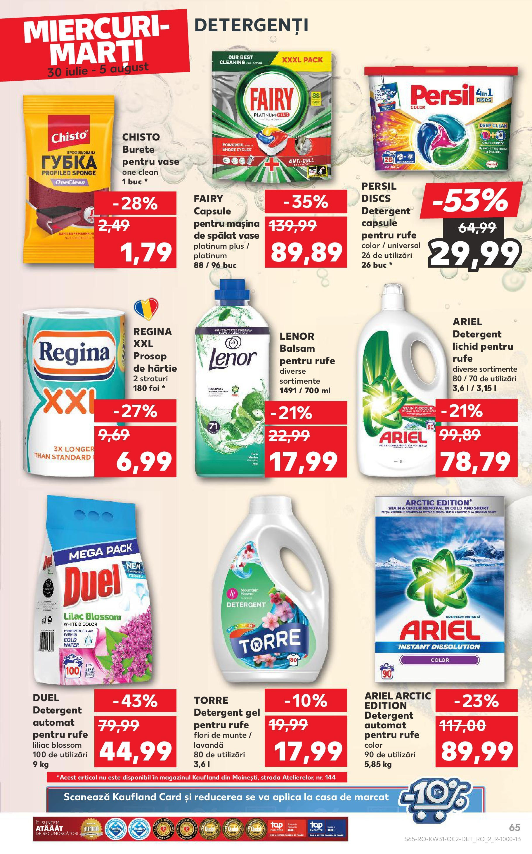 Catalog Kaufland - Zalau 30.07.2025 || Revista si Oferte | Pagină: 65 | Produse: Pomelo, Mașină De Spălat Vase, Kedi Ödül Oyuncakları, Detergent Catalog Kaufland - Zalau 30.07.2025 - Revista si Oferta | Pagină: 65 | Produse: Pomelo, Mașină De Spălat Vase, Kedi Ödül Oyuncakları, Detergent