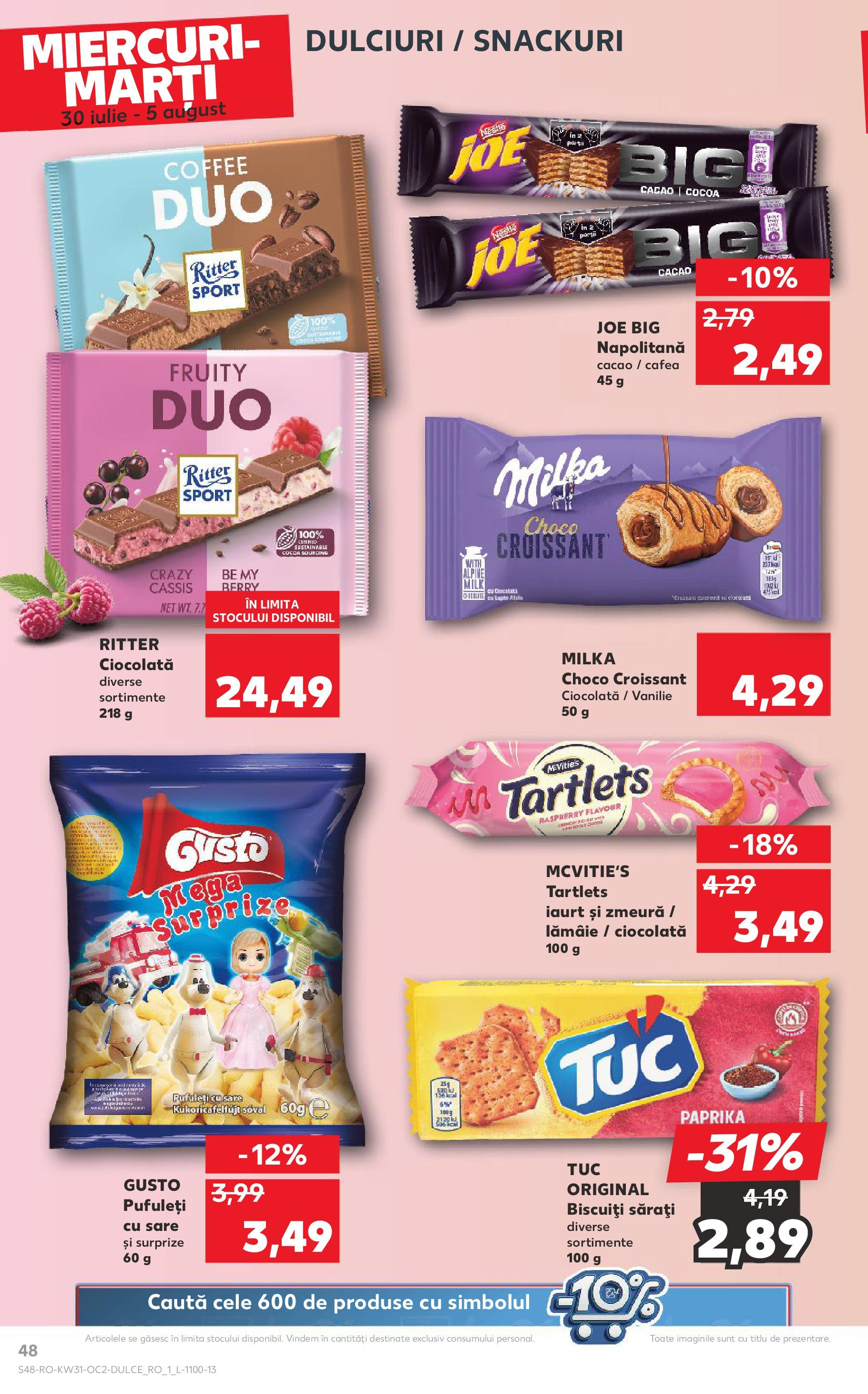 Catalog Kaufland - Zalau 30.07.2025 || Revista si Oferte | Pagină: 48 | Produse: Iaurt, Cafea, Biscuiți, Lămâie Catalog Kaufland - Zalau 30.07.2025 - Revista si Oferta | Pagină: 48 | Produse: Iaurt, Cafea, Biscuiți, Lămâie